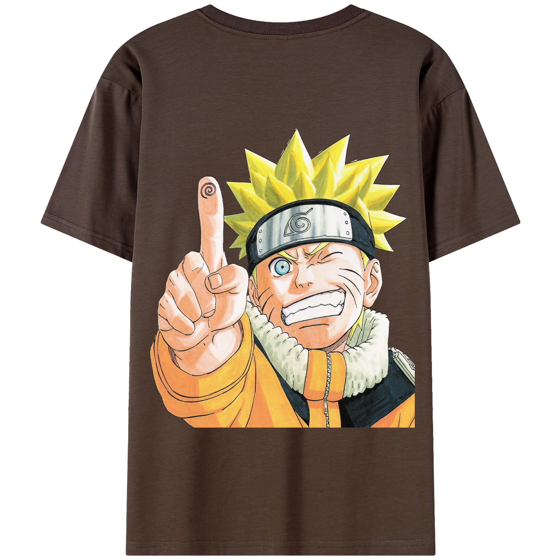 （画像用） NARUTO -ナルト- うずまき ナルト Uzumaki Naruto 綿100％半袖Tシャツ（背面プリント）