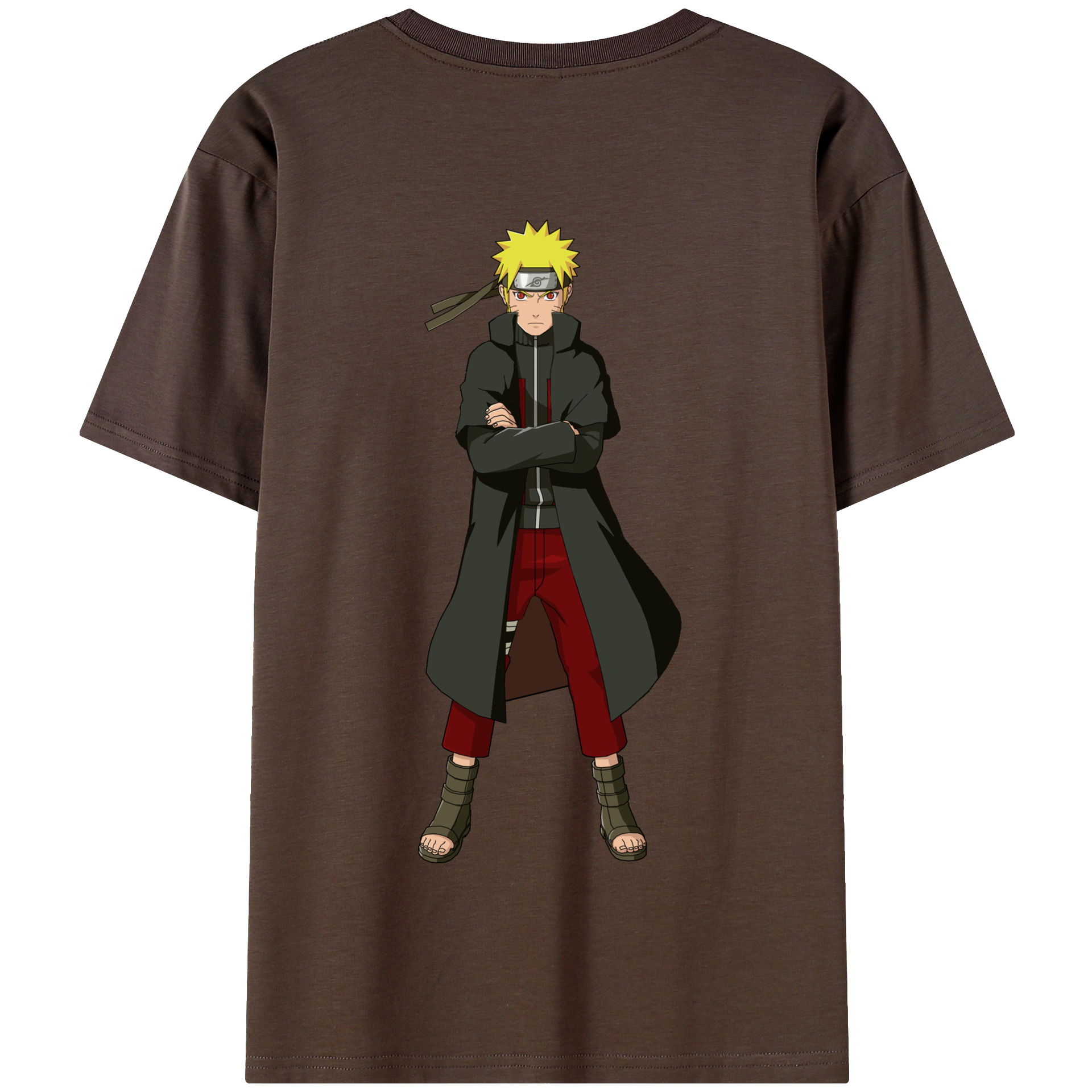 （画像用） NARUTO -ナルト- うずまき ナルト Uzumaki Naruto 綿100％半袖Tシャツ（背面プリント）