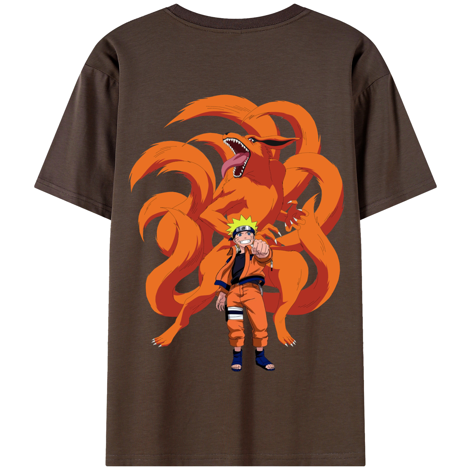 （画像用） NARUTO -ナルト- うずまき ナルト Uzumaki Naruto 綿100％半袖Tシャツ（背面プリント）