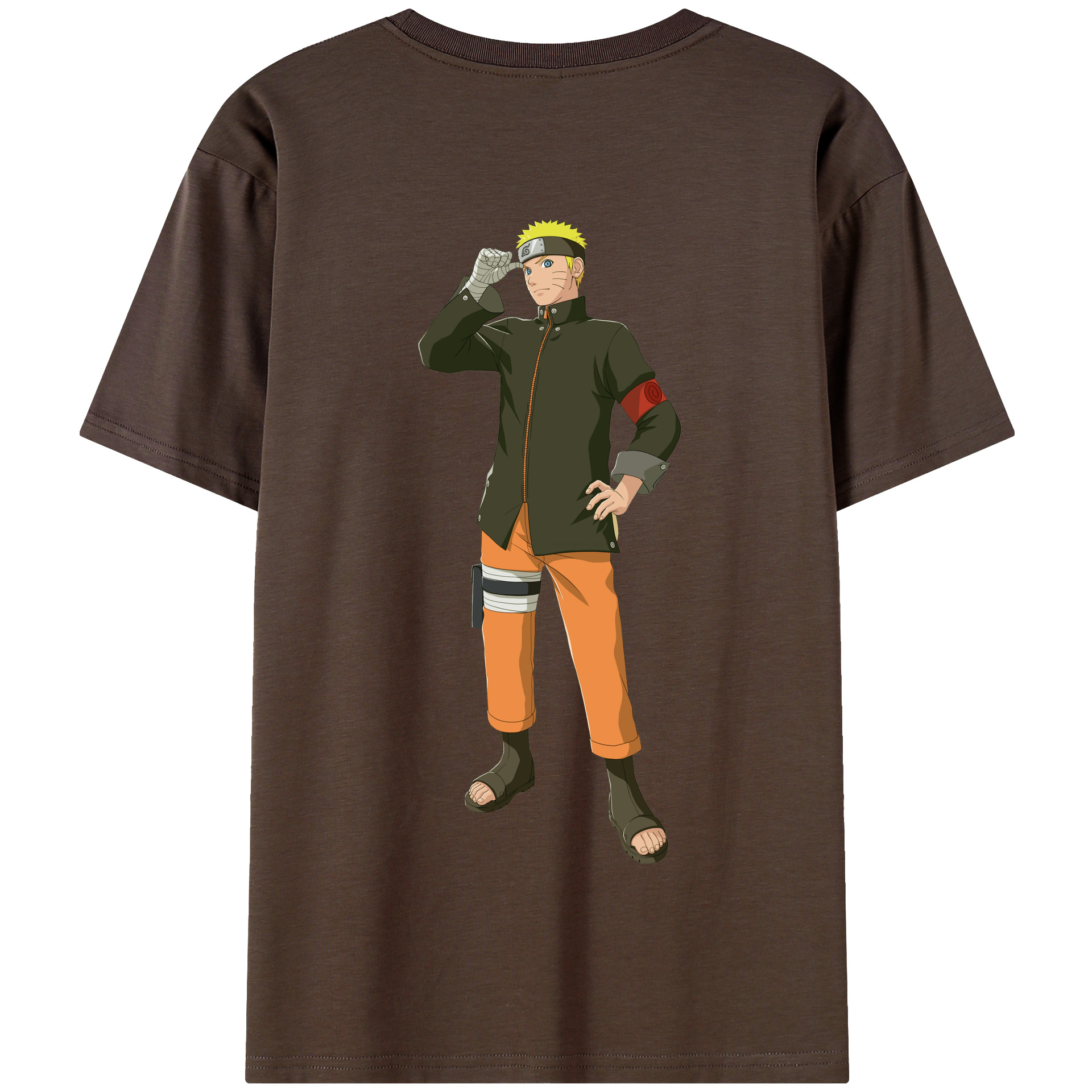 （画像用） NARUTO -ナルト- うずまき ナルト Uzumaki Naruto 綿100％半袖Tシャツ（背面プリント）