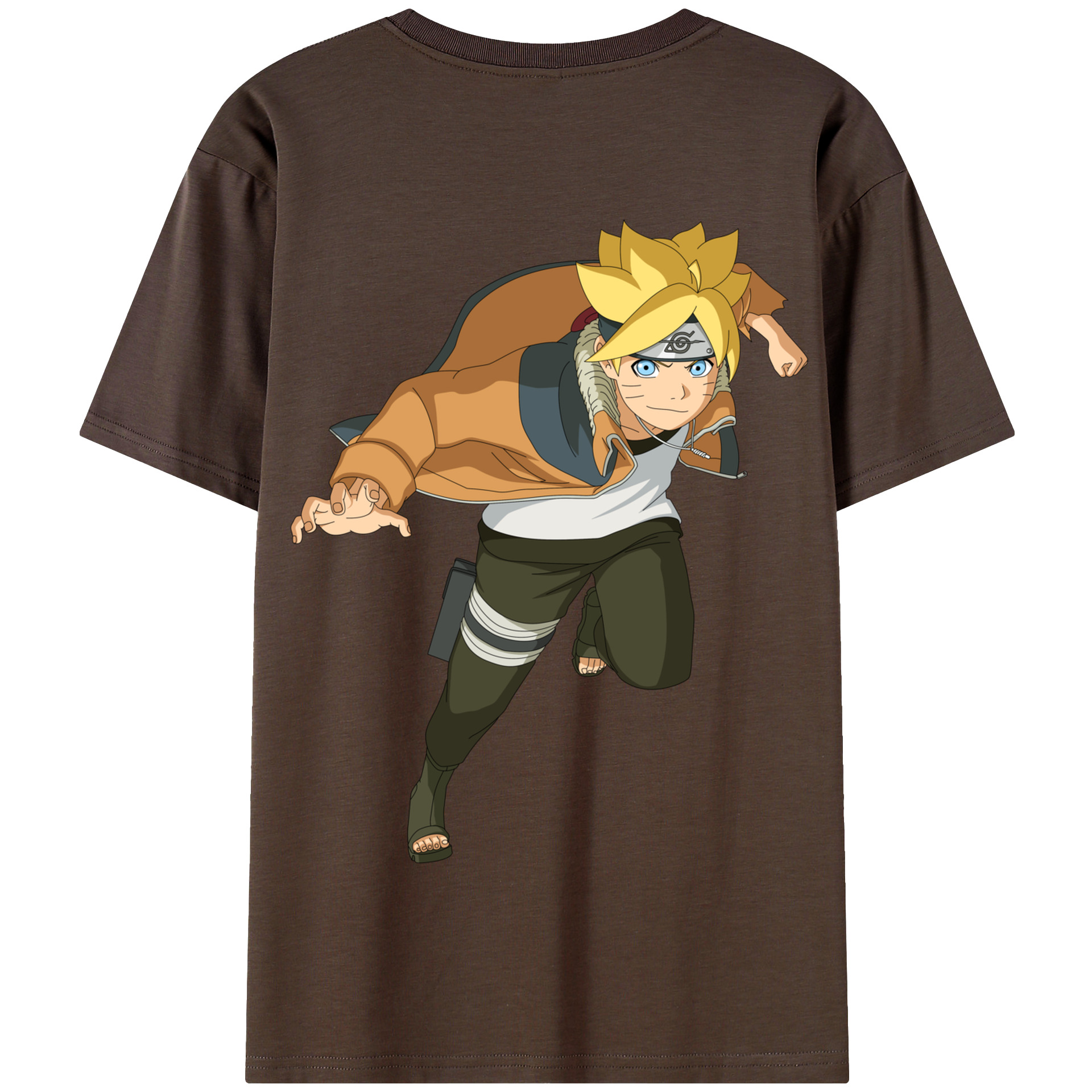 （画像用） NARUTO -ナルト- うずまき ナルト Uzumaki Naruto 綿100％半袖Tシャツ（背面プリント）