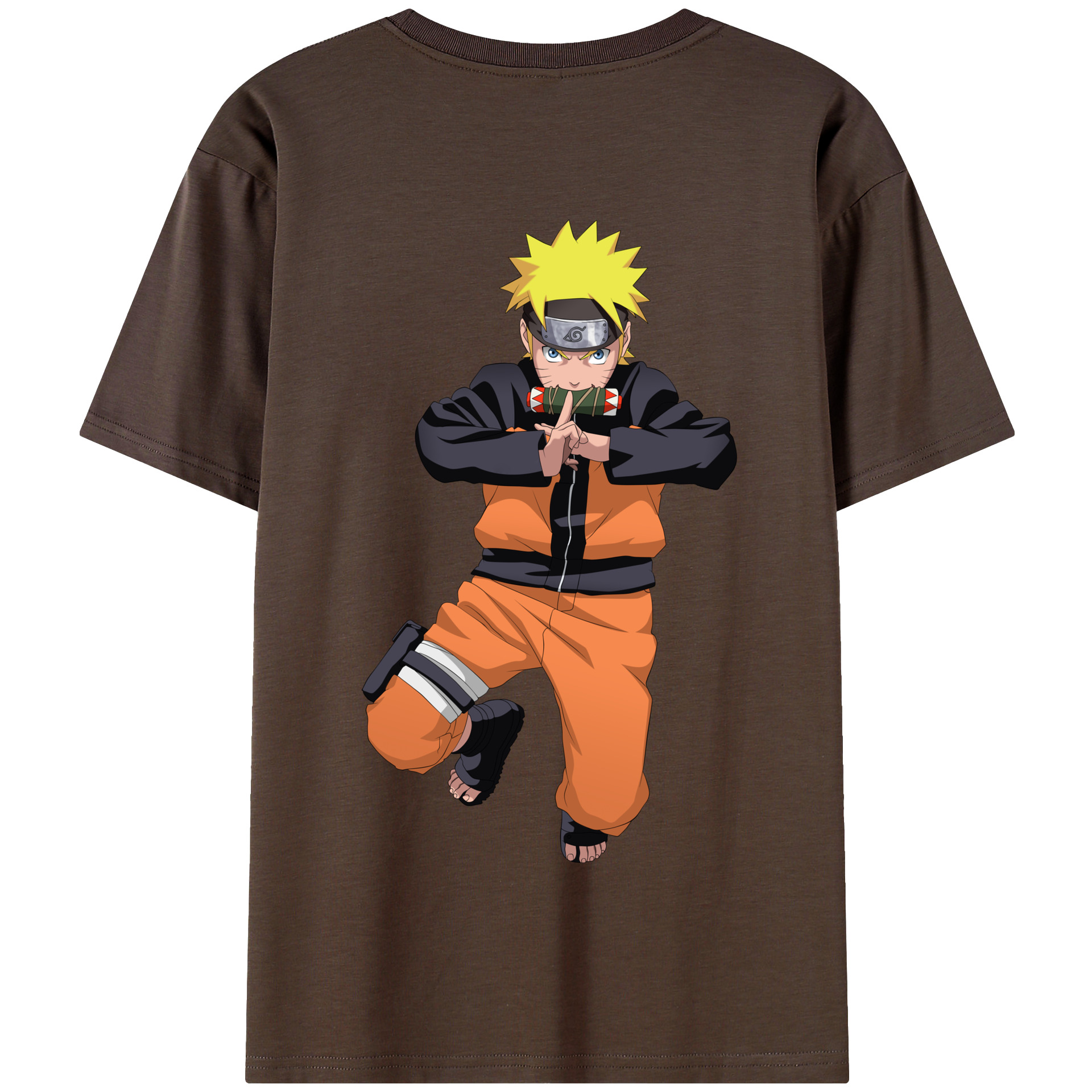 （画像用） NARUTO -ナルト- うずまき ナルト Uzumaki Naruto 綿100％半袖Tシャツ（背面プリント）