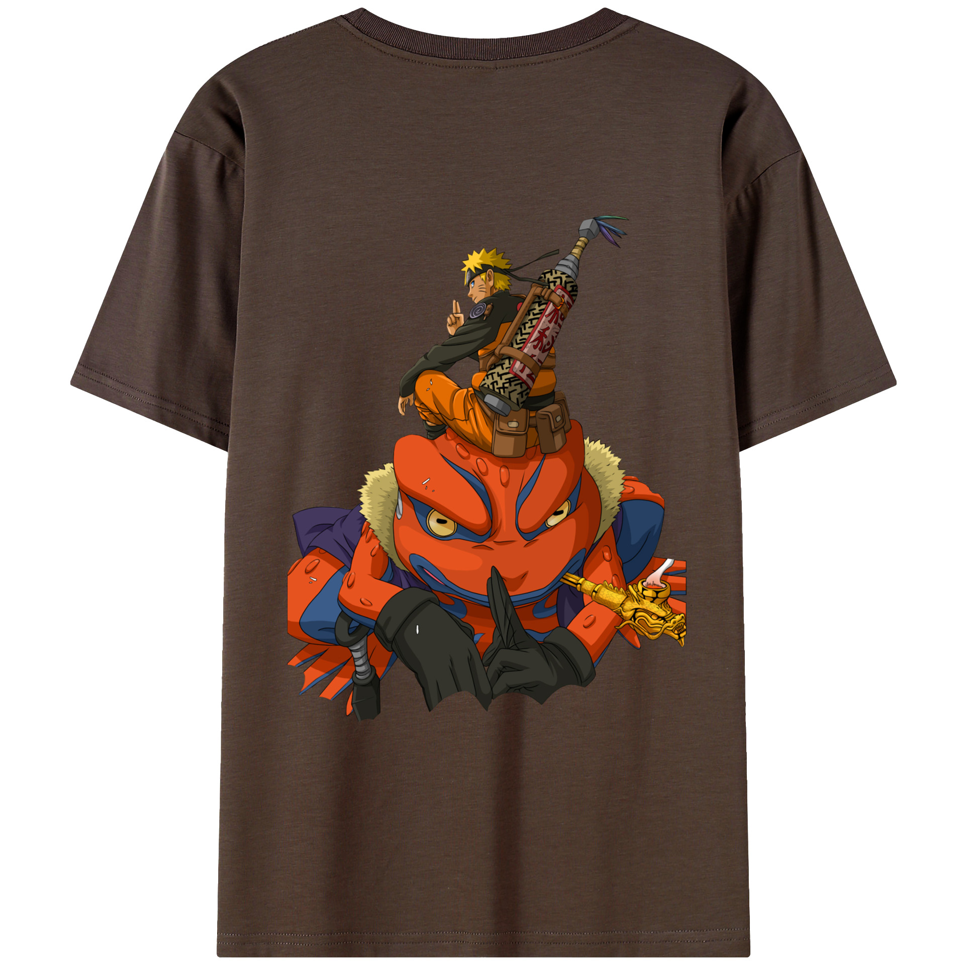 （画像用） NARUTO -ナルト- うずまき ナルト Uzumaki Naruto 綿100％半袖Tシャツ（背面プリント）