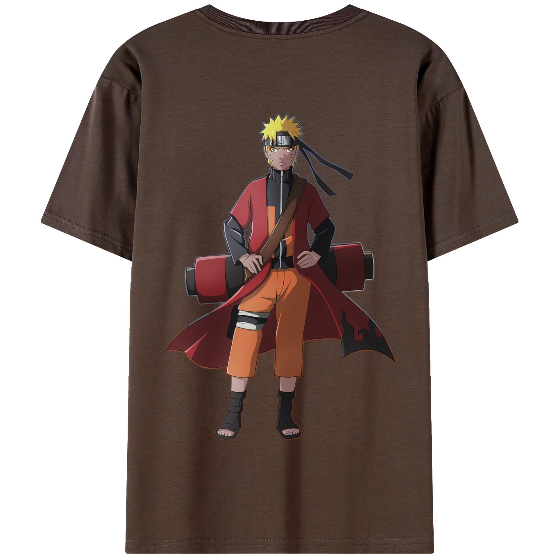 （画像用） NARUTO -ナルト- うずまき ナルト Uzumaki Naruto 綿100％半袖Tシャツ（背面プリント）