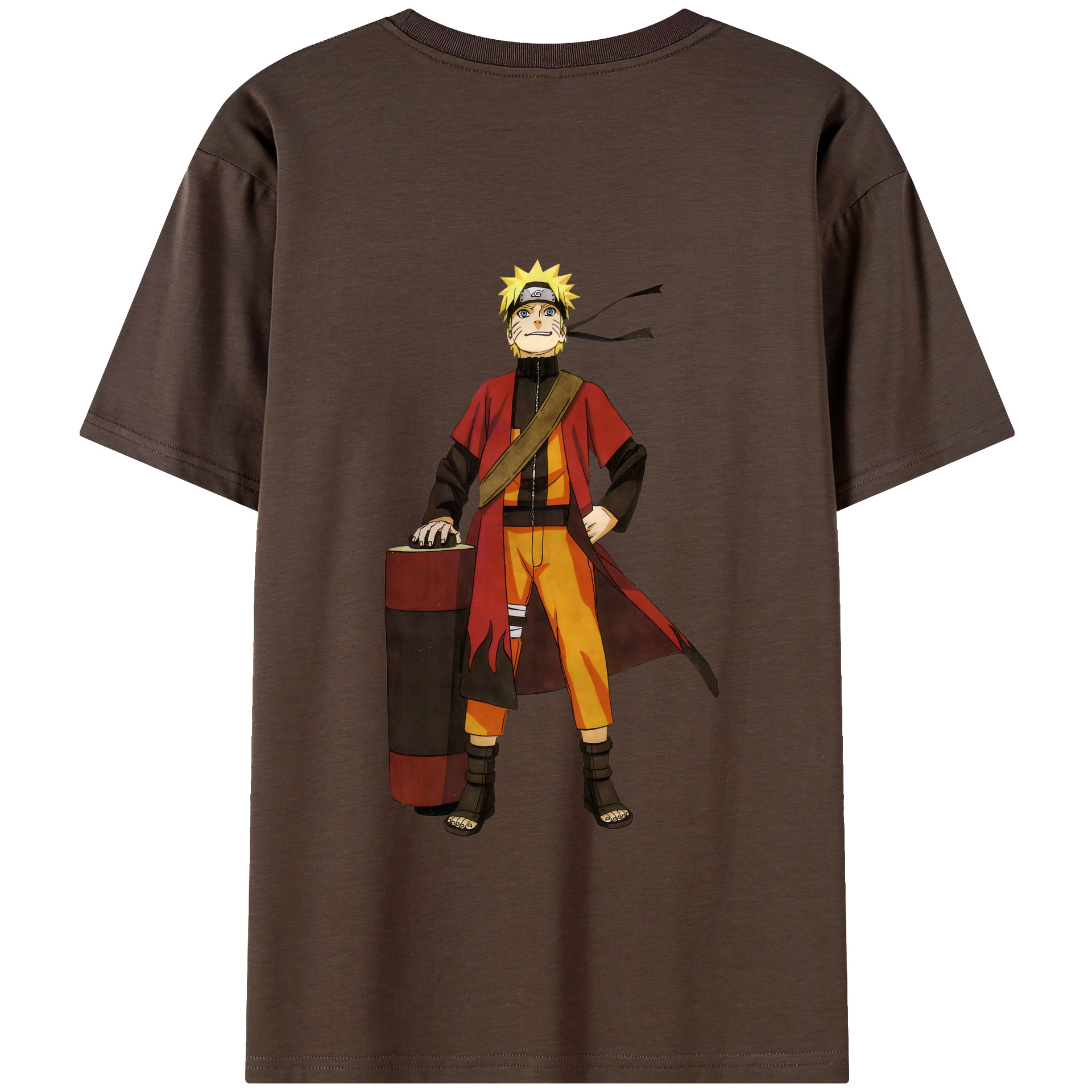 （画像用） NARUTO -ナルト- うずまき ナルト Uzumaki Naruto 綿100％半袖Tシャツ（背面プリント）