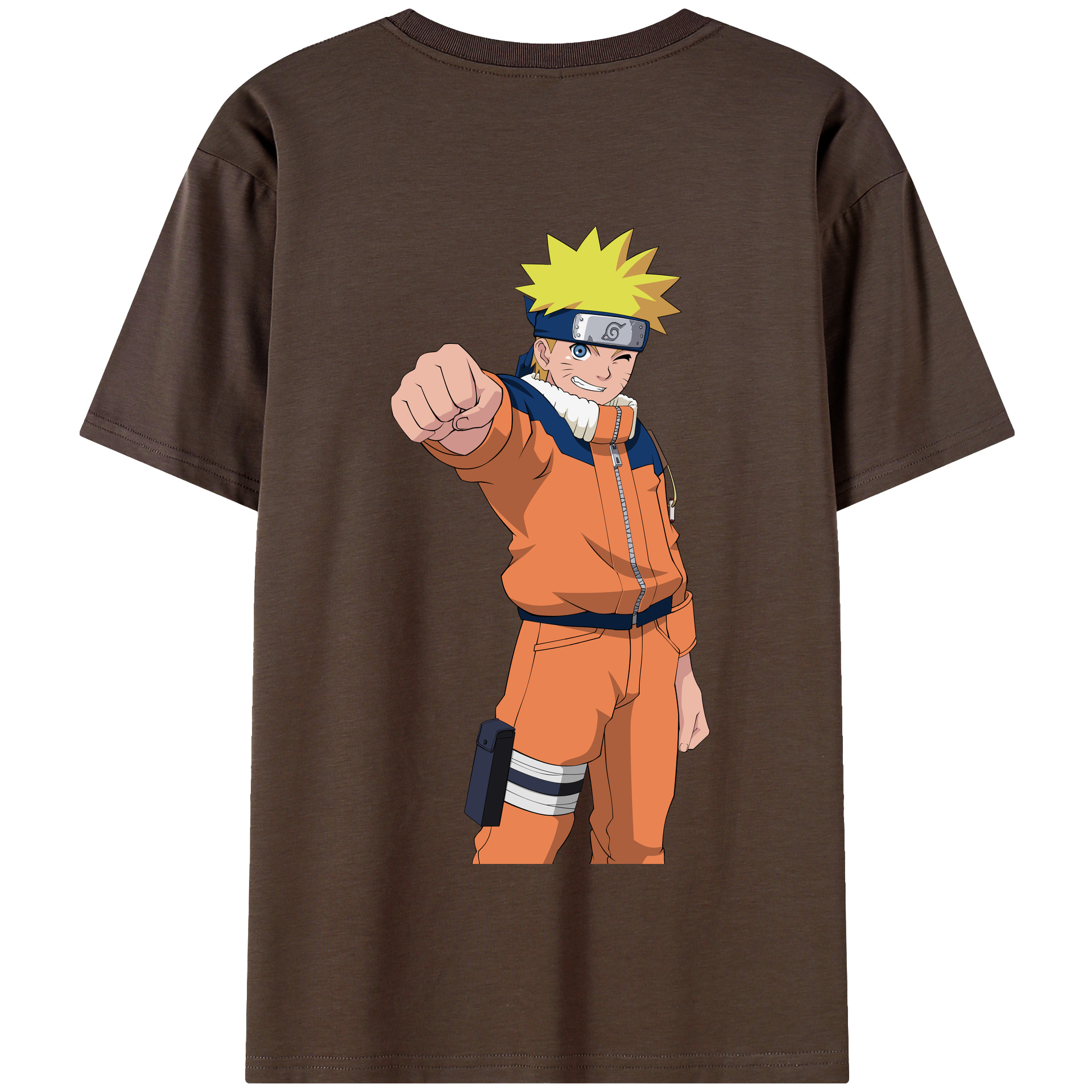 （画像用） NARUTO -ナルト- うずまき ナルト Uzumaki Naruto 綿100％半袖Tシャツ（背面プリント）