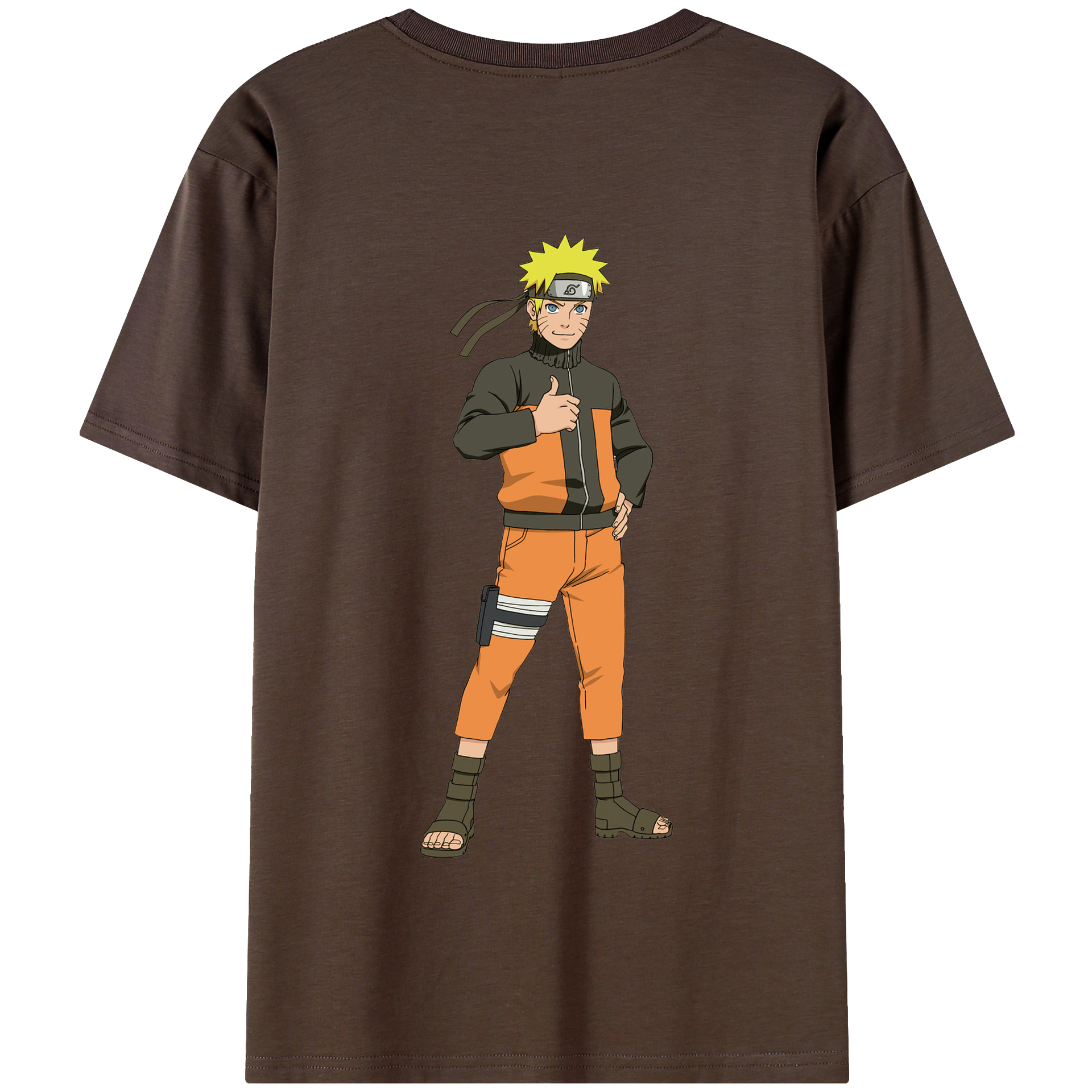 （画像用） NARUTO -ナルト- うずまき ナルト Uzumaki Naruto 綿100％半袖Tシャツ（背面プリント）