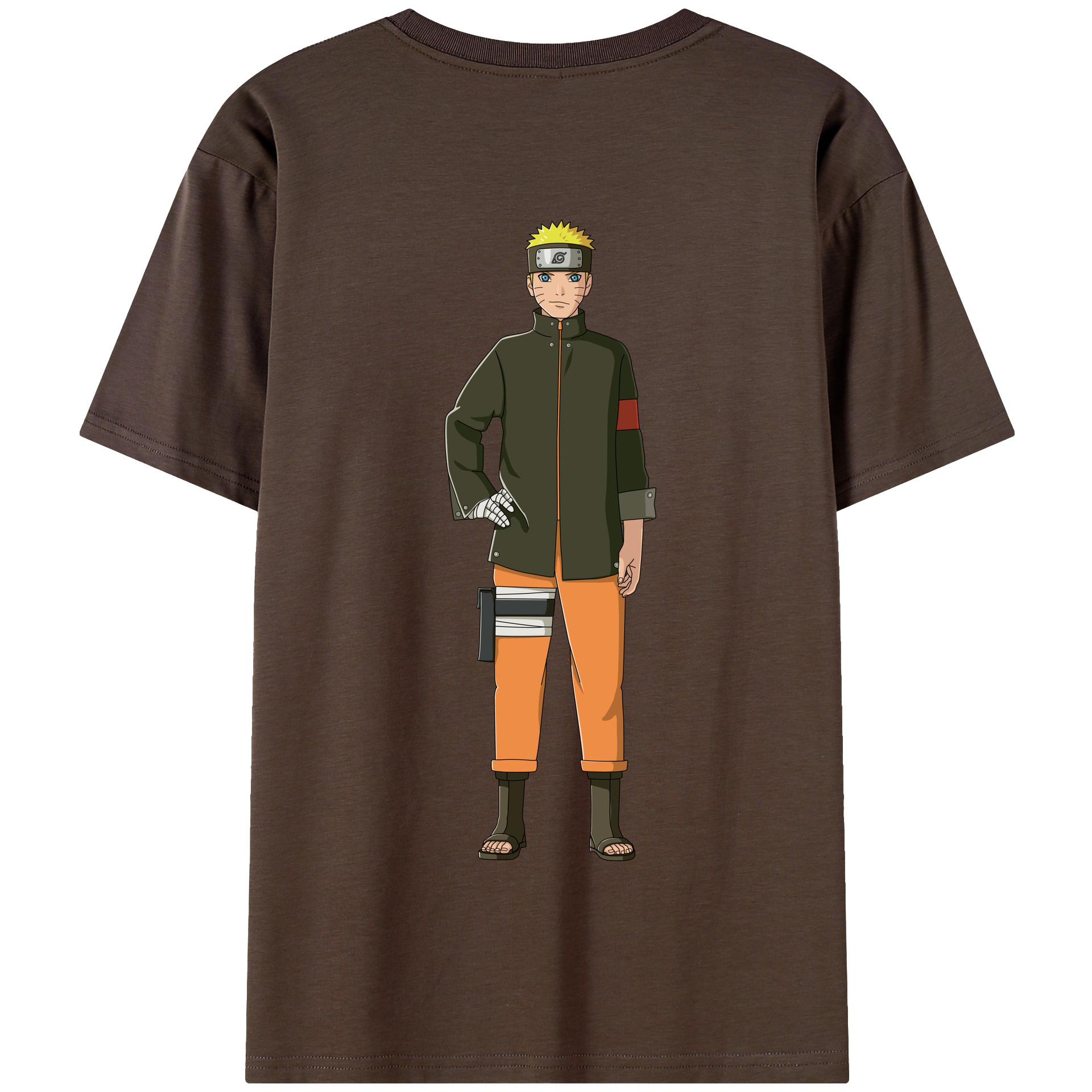 （画像用） NARUTO -ナルト- うずまき ナルト Uzumaki Naruto 綿100％半袖Tシャツ（背面プリント）