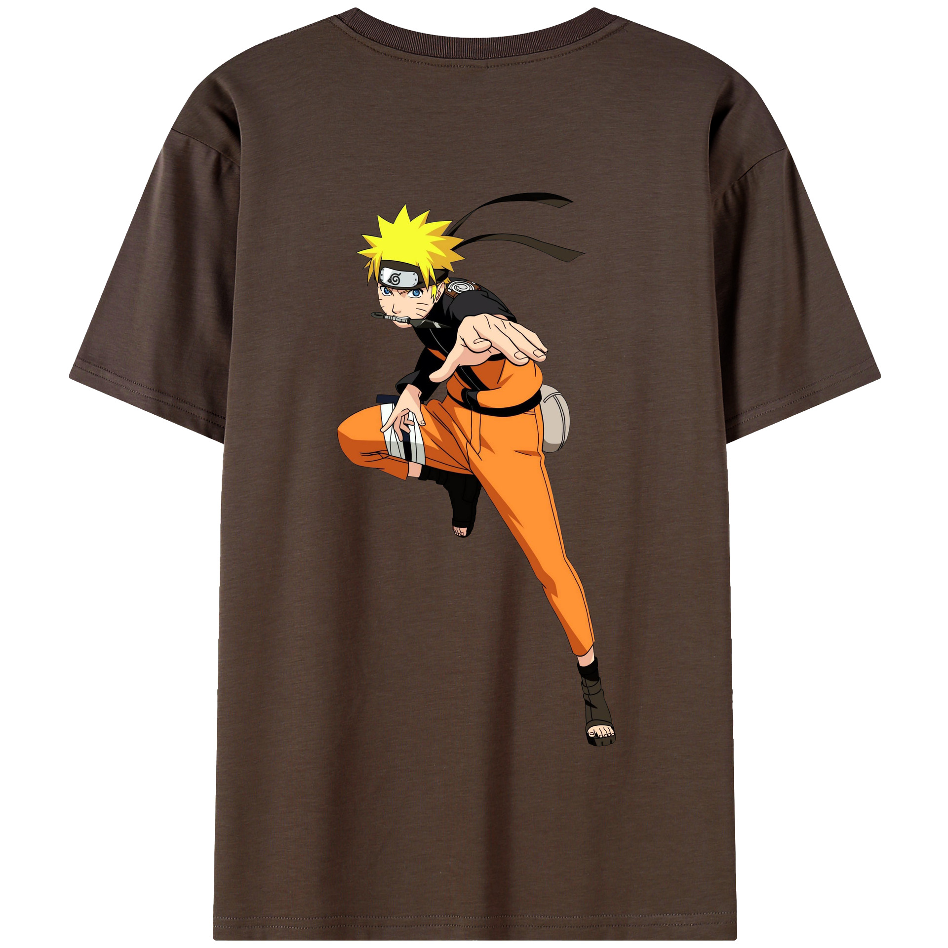 （画像用） NARUTO -ナルト- うずまき ナルト Uzumaki Naruto 綿100％半袖Tシャツ（背面プリント）