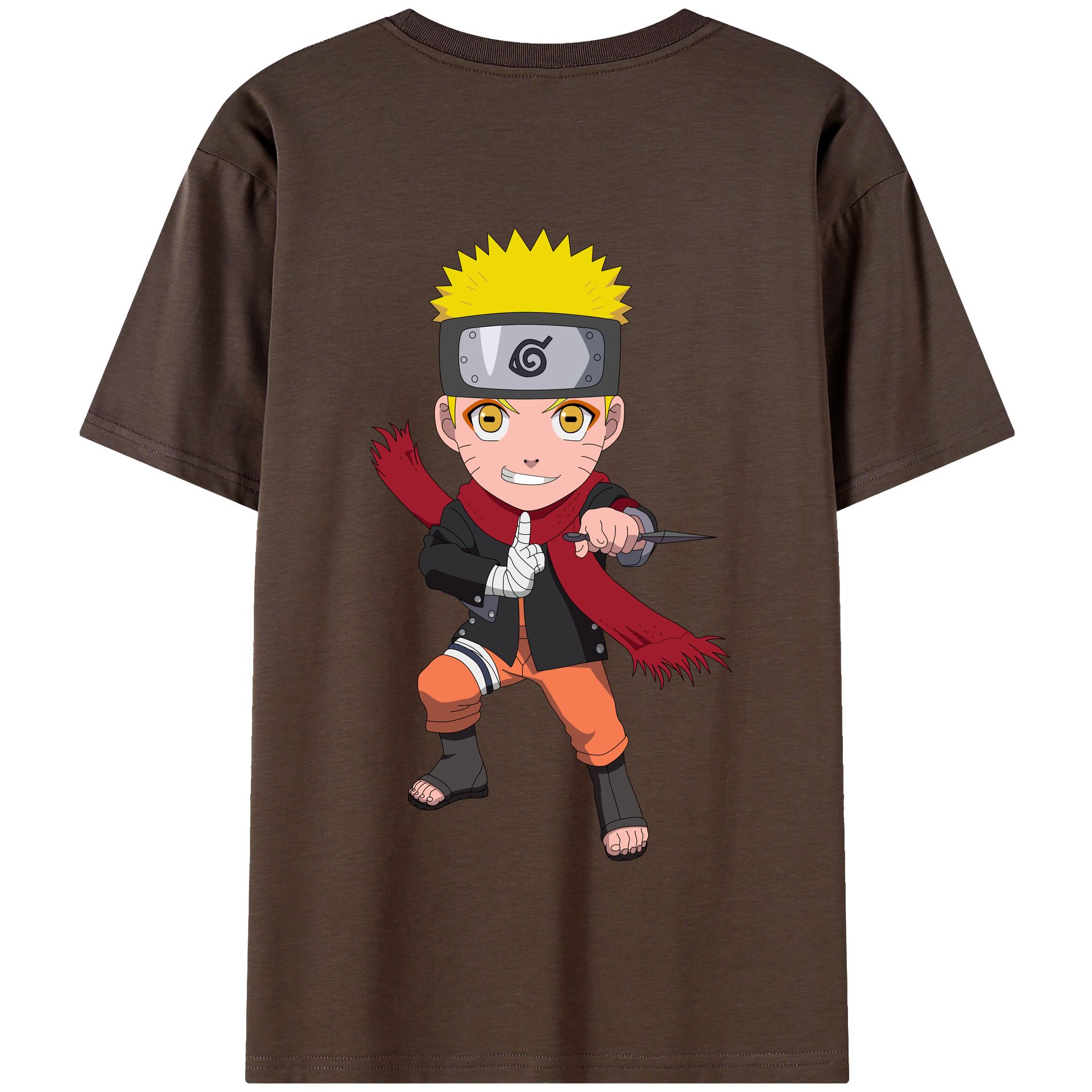 （画像用） NARUTO -ナルト- うずまき ナルト Uzumaki Naruto 綿100％半袖Tシャツ（背面プリント）