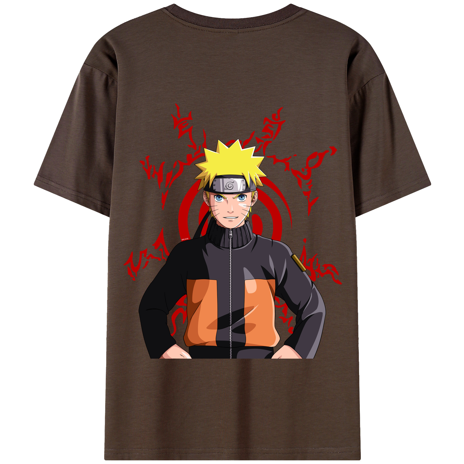（画像用） NARUTO -ナルト- うずまき ナルト Uzumaki Naruto 綿100％半袖Tシャツ（背面プリント）