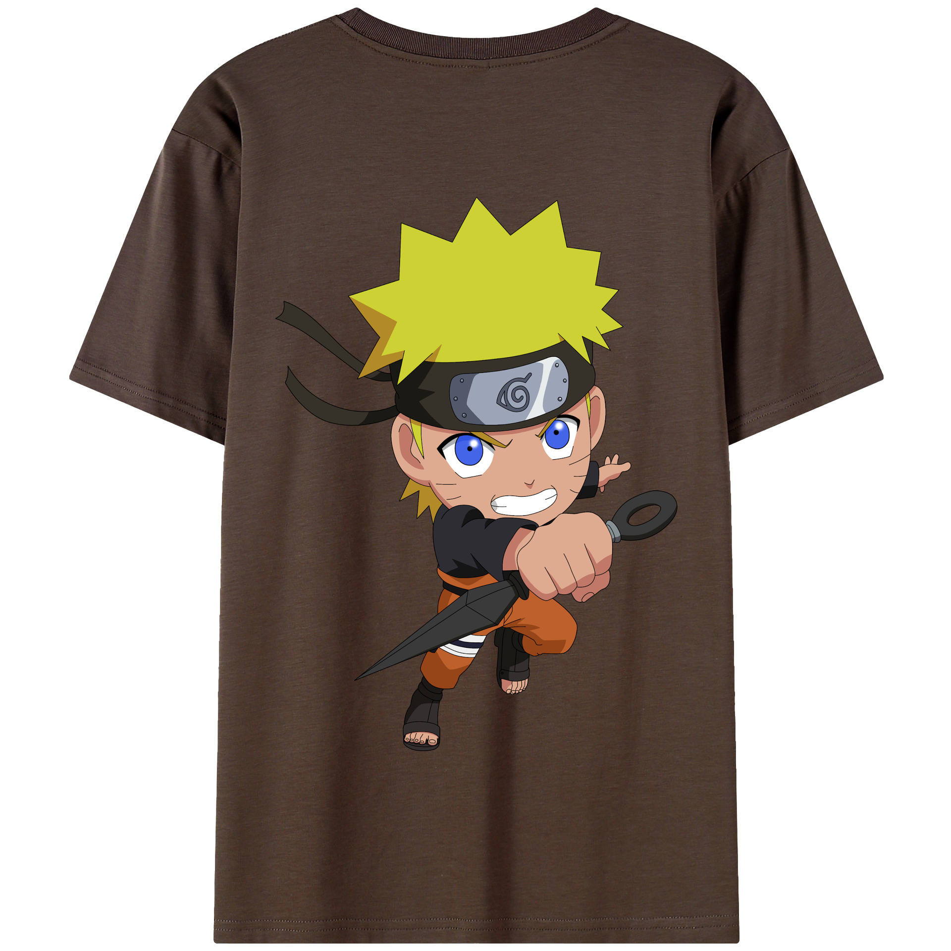 （画像用） NARUTO -ナルト- うずまき ナルト Uzumaki Naruto 綿100％半袖Tシャツ（背面プリント）