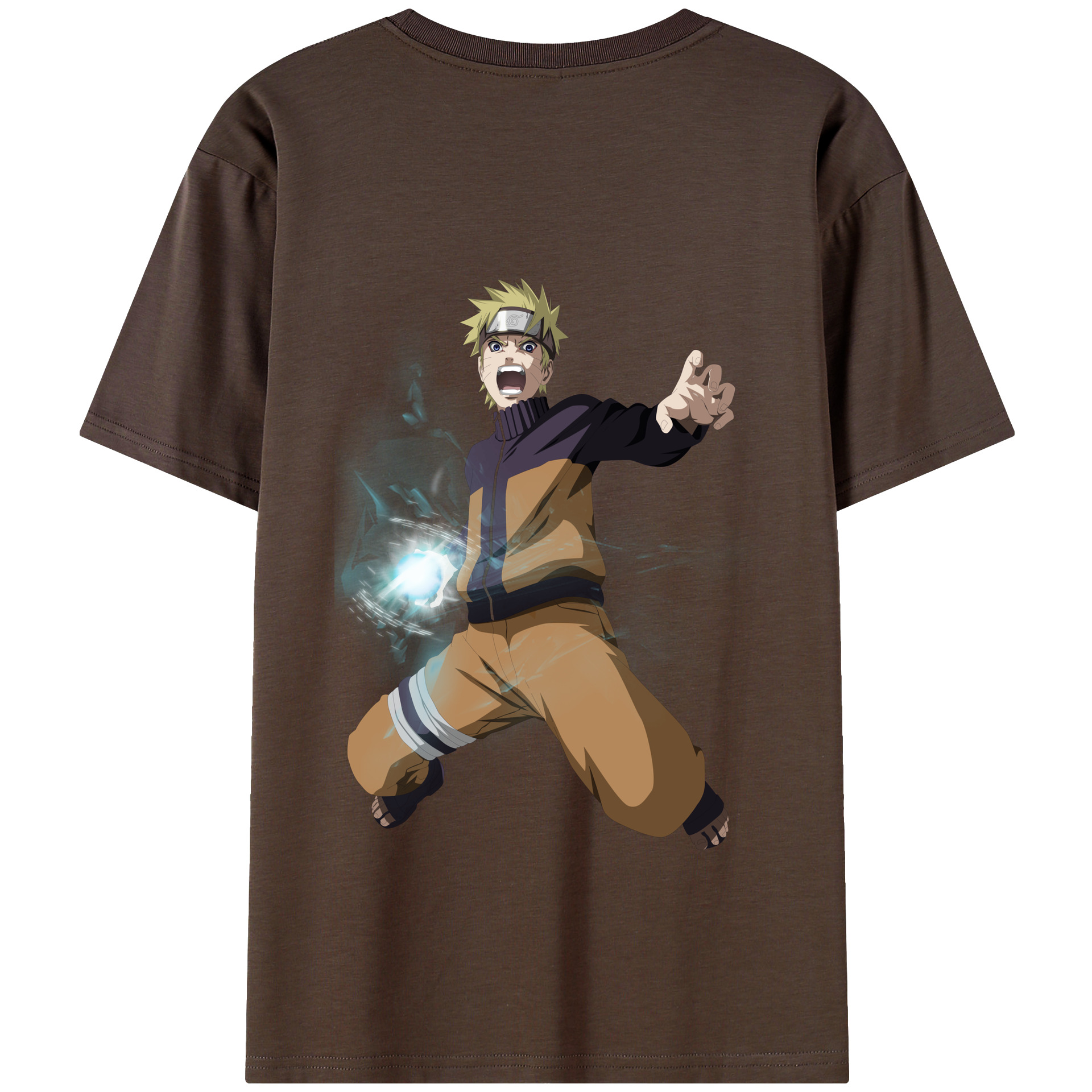 （画像用） NARUTO -ナルト- うずまき ナルト Uzumaki Naruto 綿100％半袖Tシャツ（背面プリント）