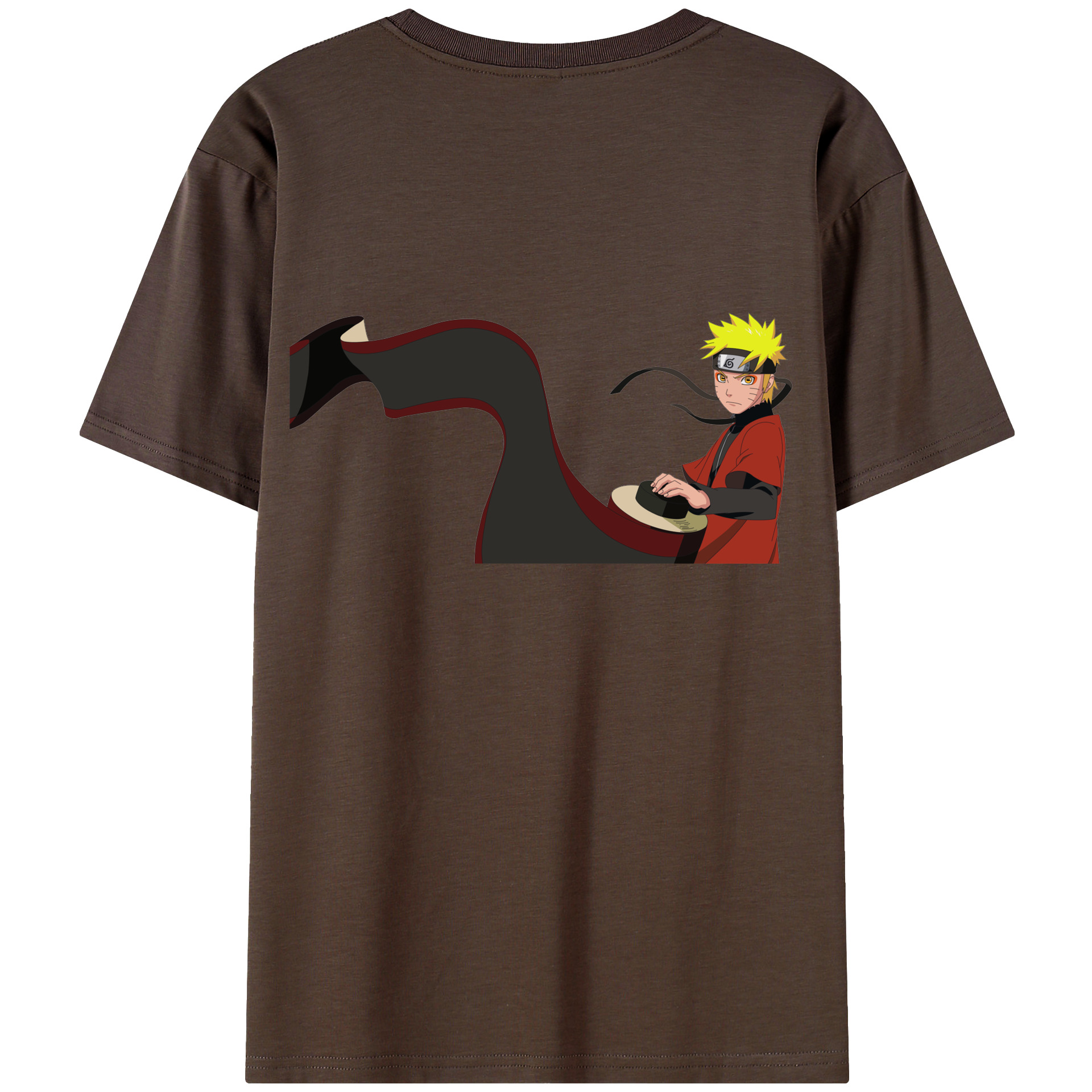 （画像用） NARUTO -ナルト- うずまき ナルト Uzumaki Naruto 綿100％半袖Tシャツ（背面プリント）