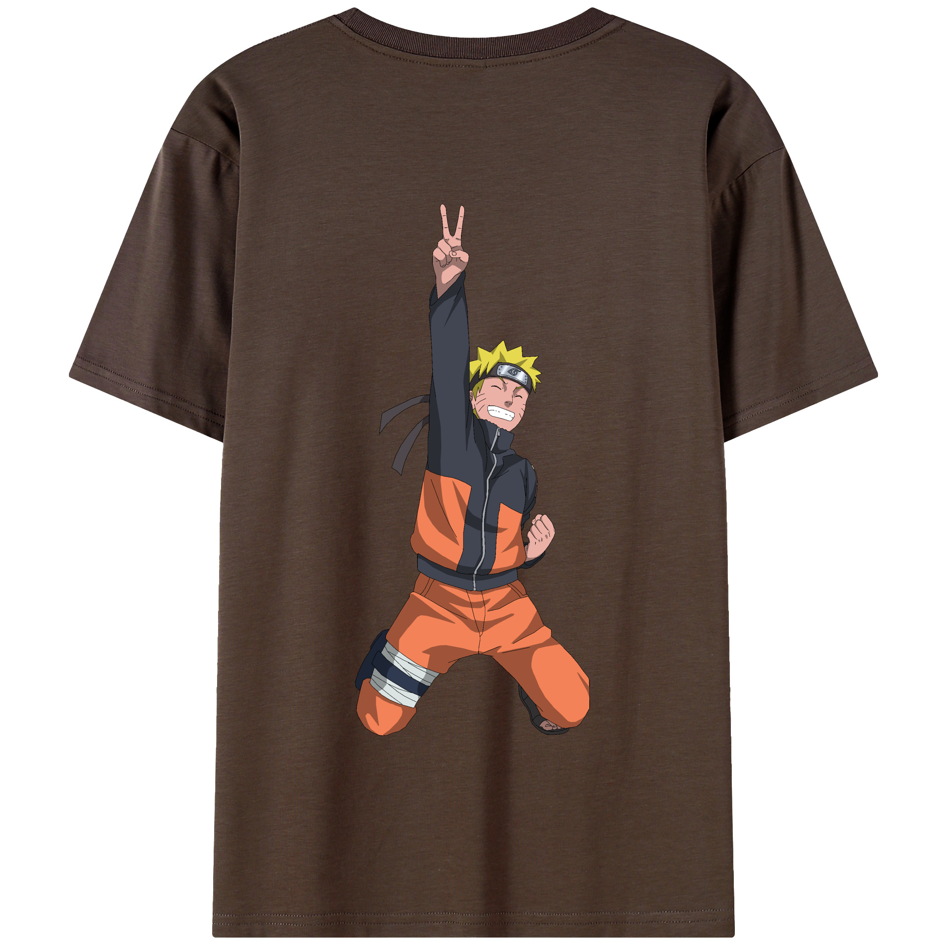 （画像用） NARUTO -ナルト- うずまき ナルト Uzumaki Naruto 綿100％半袖Tシャツ（背面プリント）