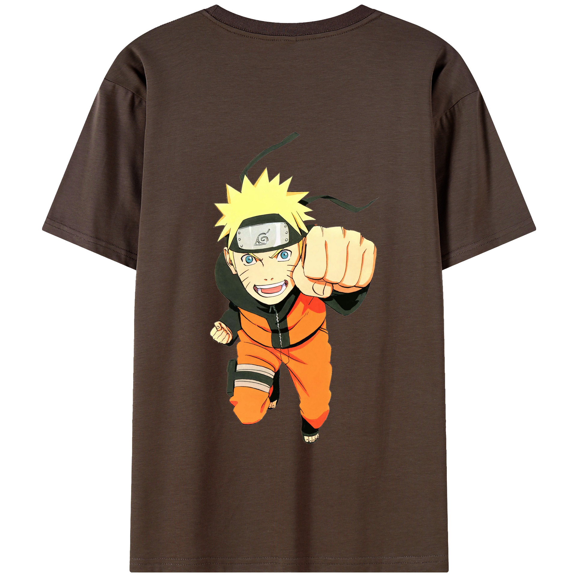 （画像用） NARUTO -ナルト- うずまき ナルト Uzumaki Naruto 綿100％半袖Tシャツ（背面プリント）