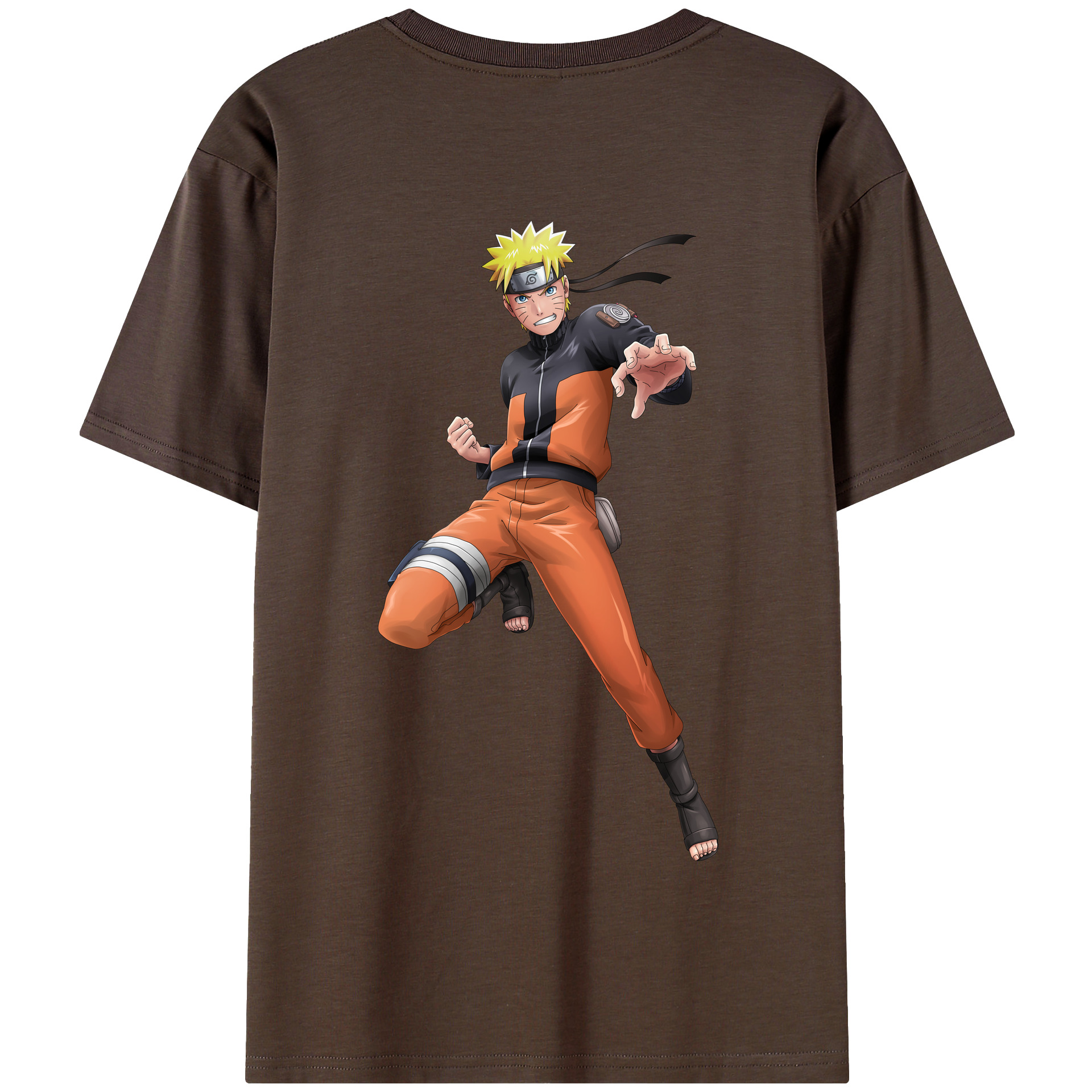 （画像用） NARUTO -ナルト- うずまき ナルト Uzumaki Naruto 綿100％半袖Tシャツ（背面プリント）