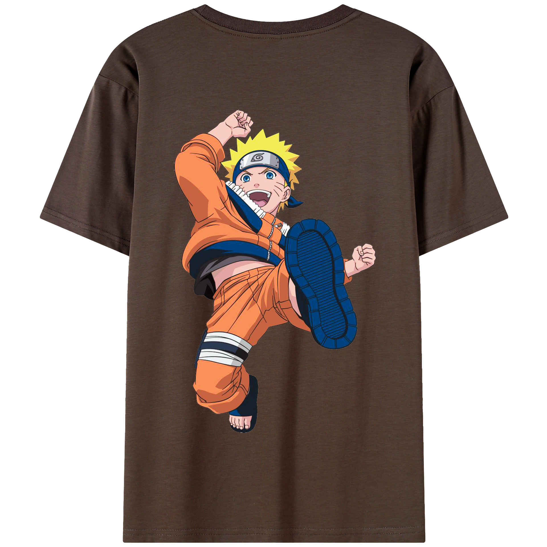（画像用） NARUTO -ナルト- うずまき ナルト Uzumaki Naruto 綿100％半袖Tシャツ（背面プリント）