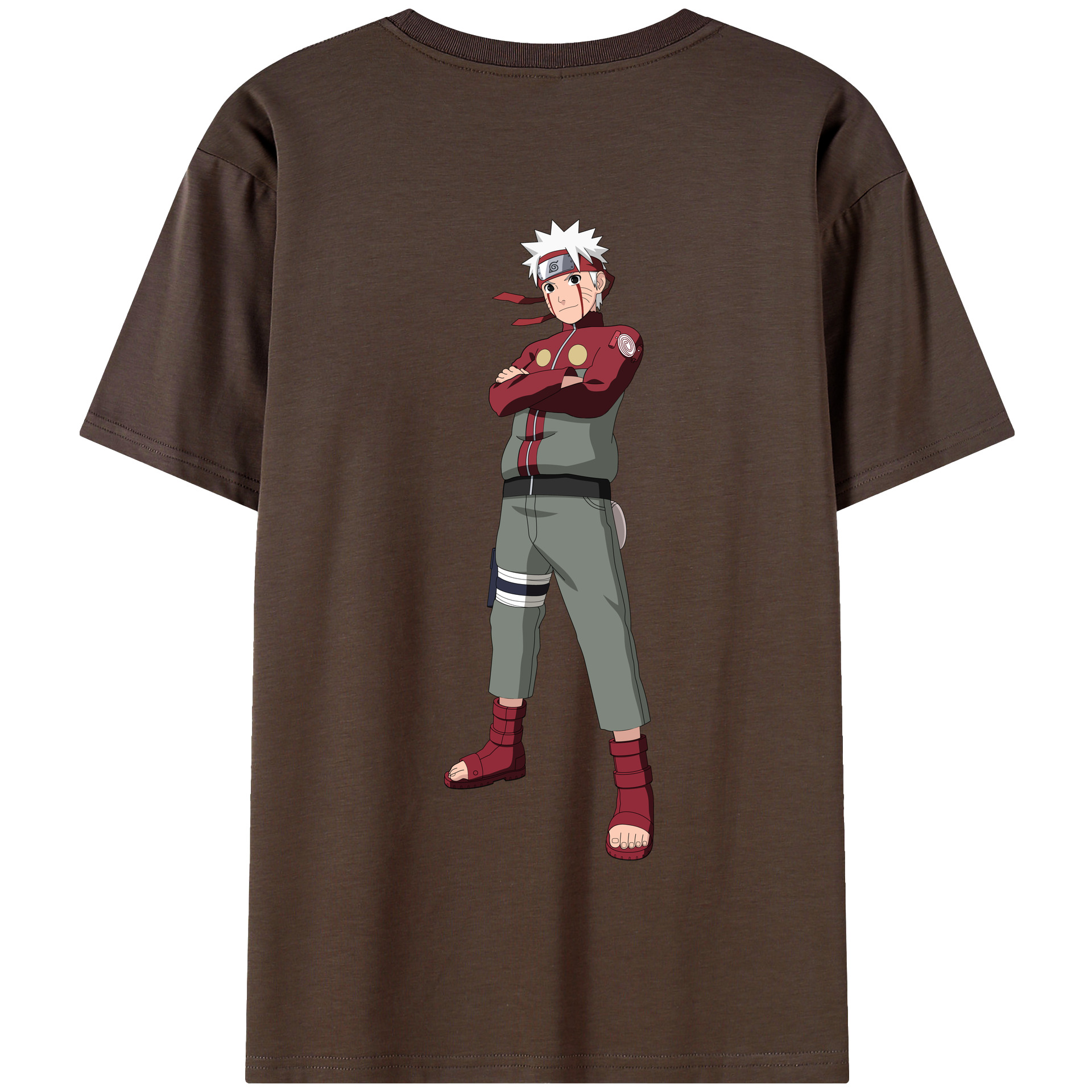 （画像用） NARUTO -ナルト- うずまき ナルト Uzumaki Naruto 綿100％半袖Tシャツ（背面プリント）