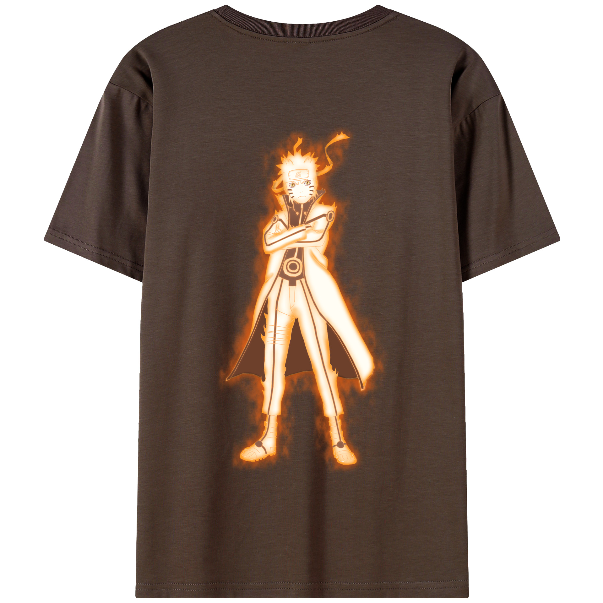 （画像用） NARUTO -ナルト- うずまき ナルト Uzumaki Naruto 綿100％半袖Tシャツ（背面プリント）