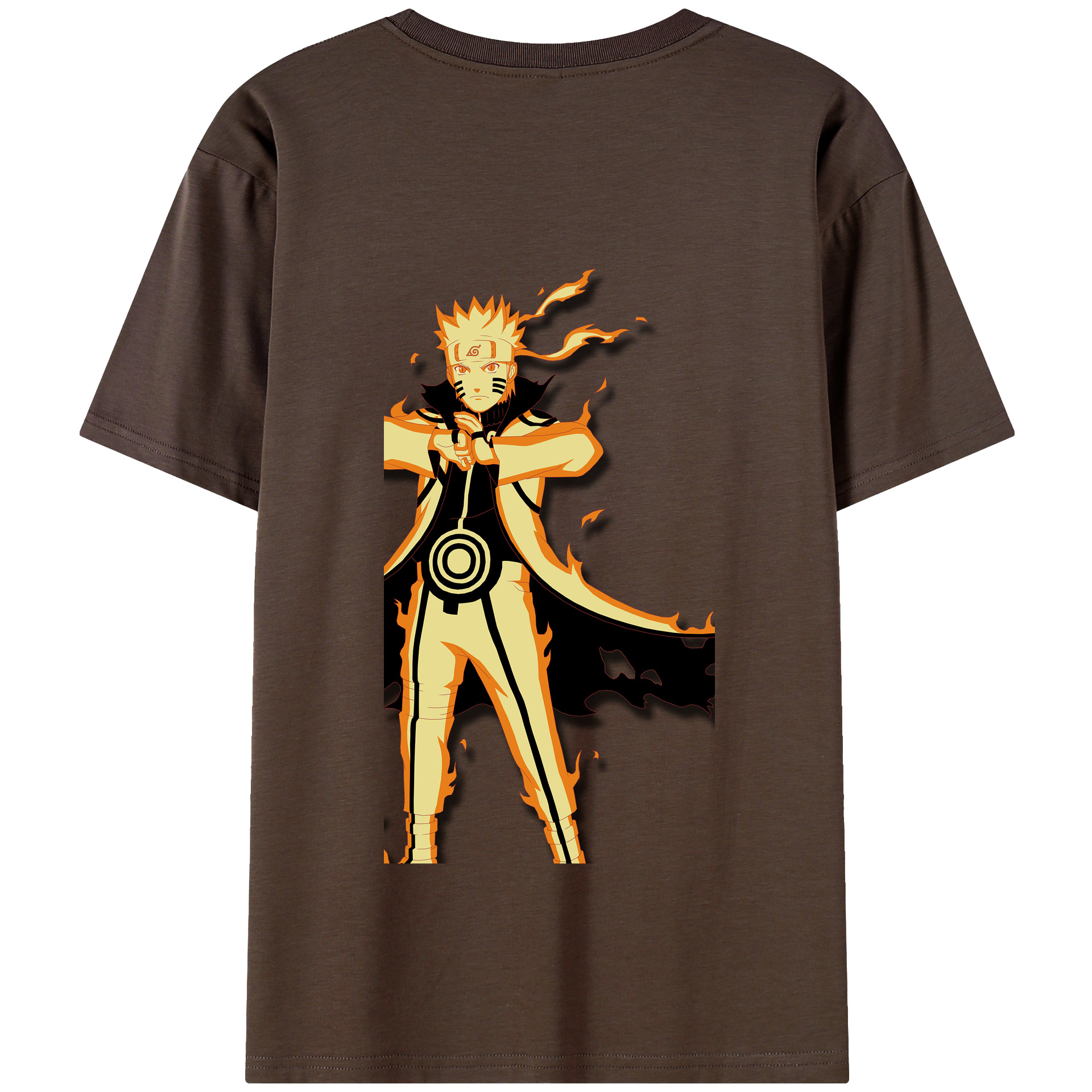 （画像用） NARUTO -ナルト- うずまき ナルト Uzumaki Naruto 綿100％半袖Tシャツ（背面プリント）