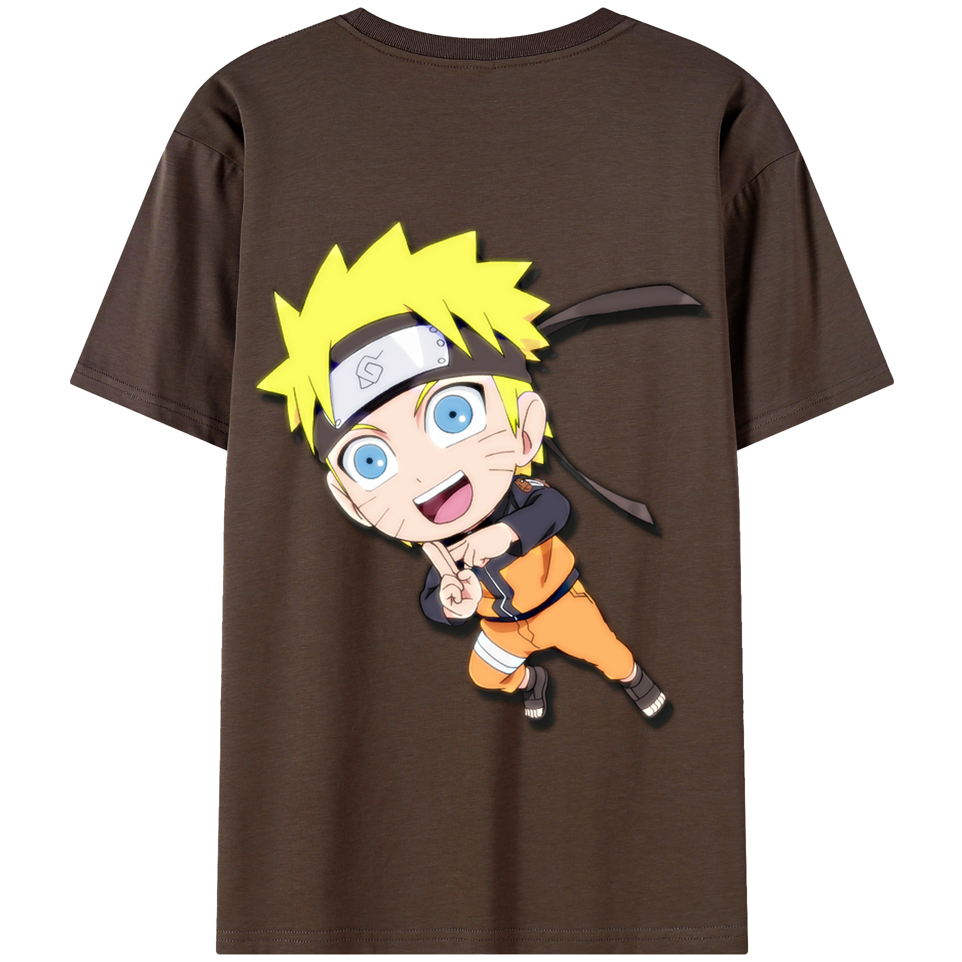 （画像用） NARUTO -ナルト- うずまき ナルト Uzumaki Naruto 綿100％半袖Tシャツ（背面プリント）