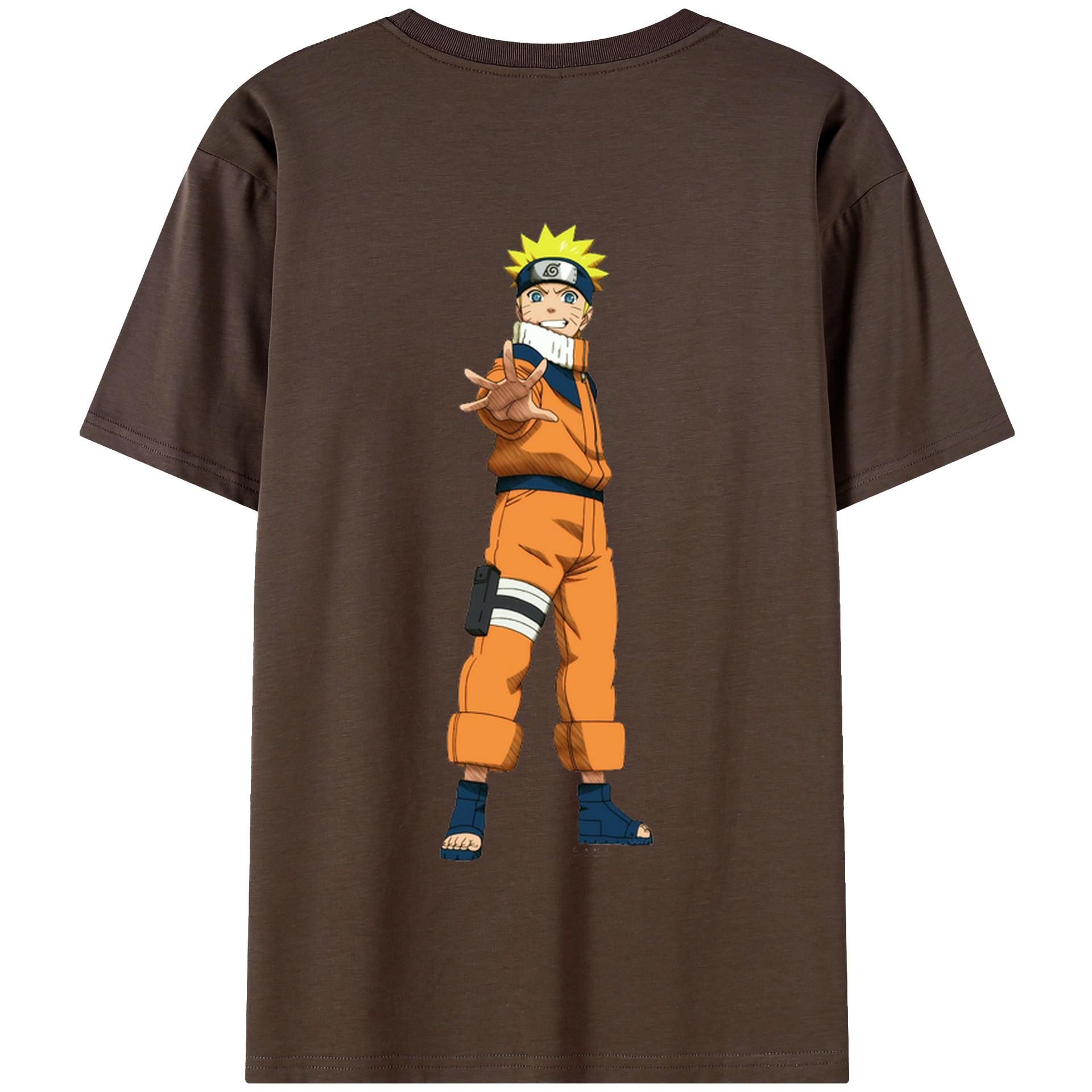 （画像用） NARUTO -ナルト- うずまき ナルト Uzumaki Naruto 綿100％半袖Tシャツ（背面プリント）