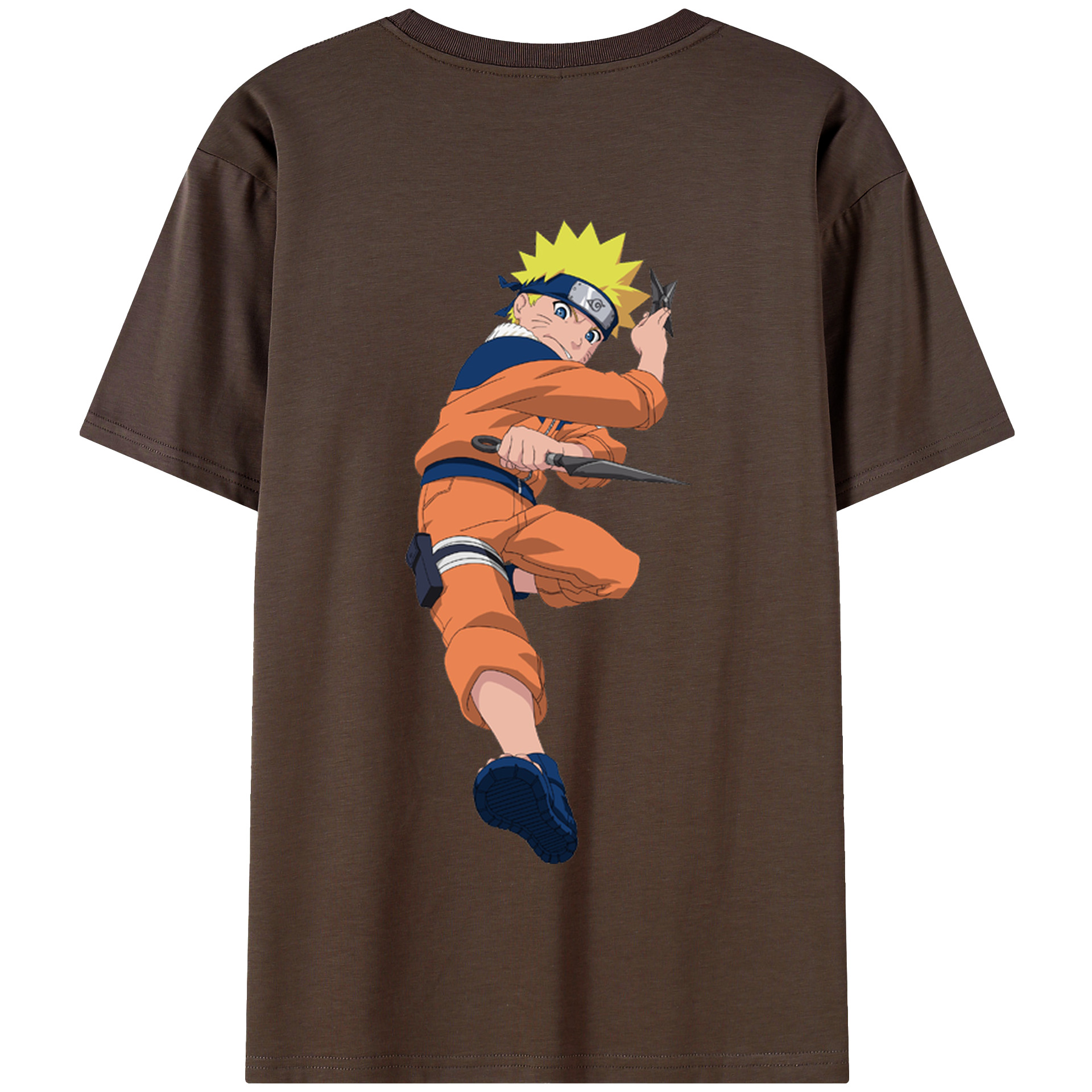 （画像用） NARUTO -ナルト- うずまき ナルト Uzumaki Naruto 綿100％半袖Tシャツ（背面プリント）