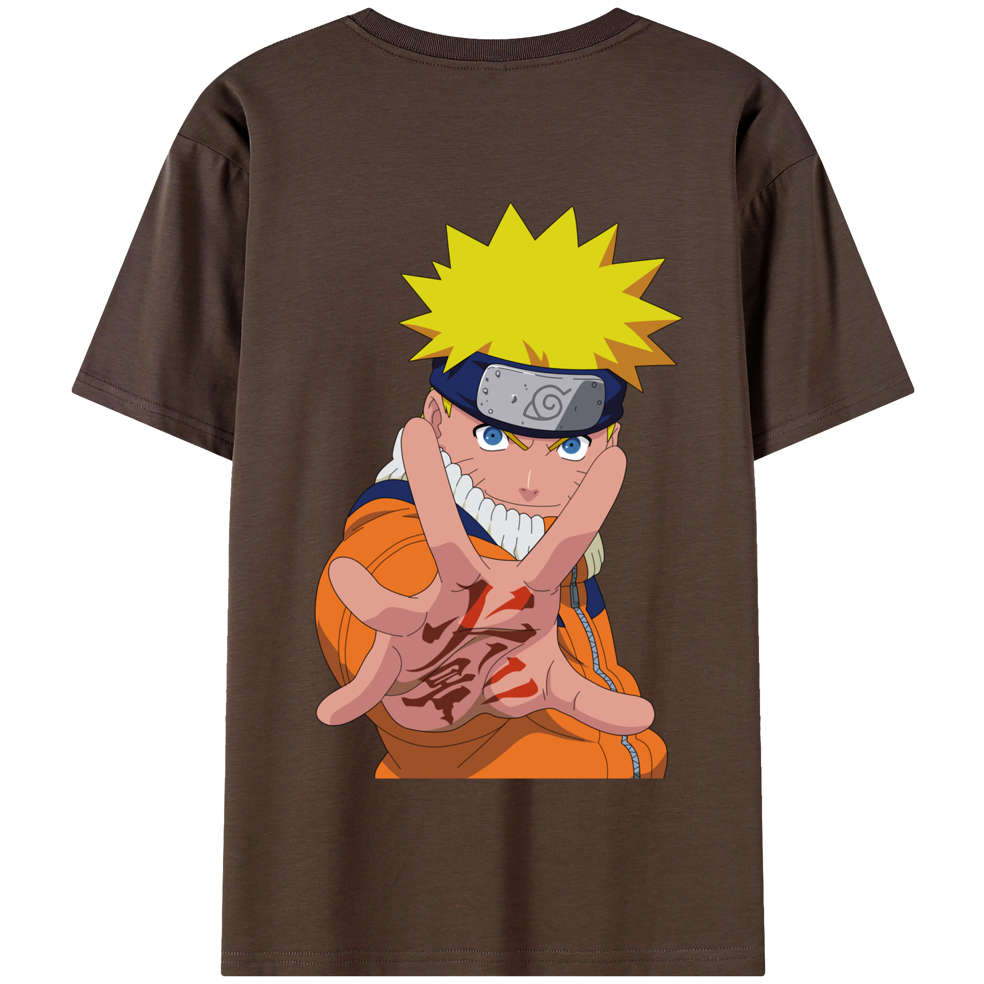 （画像用） NARUTO -ナルト- うずまき ナルト Uzumaki Naruto 綿100％半袖Tシャツ（背面プリント）