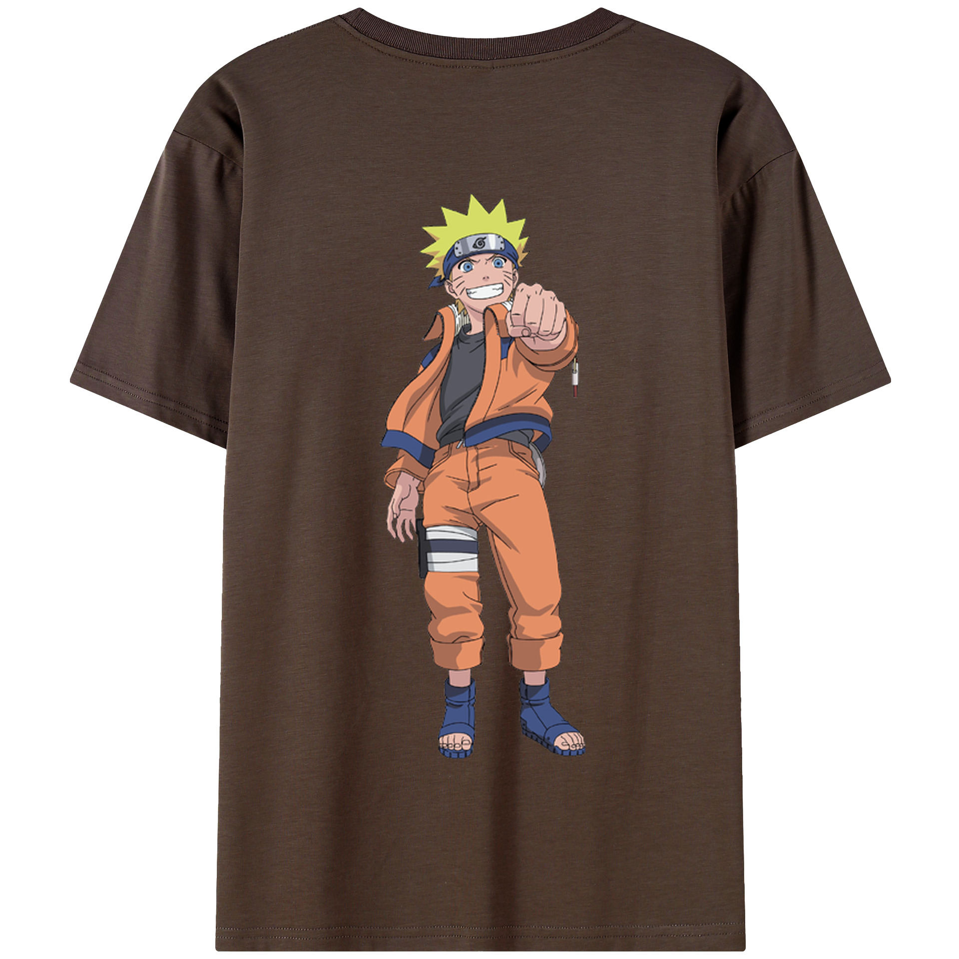 （画像用） NARUTO -ナルト- うずまき ナルト Uzumaki Naruto 綿100％半袖Tシャツ（背面プリント）