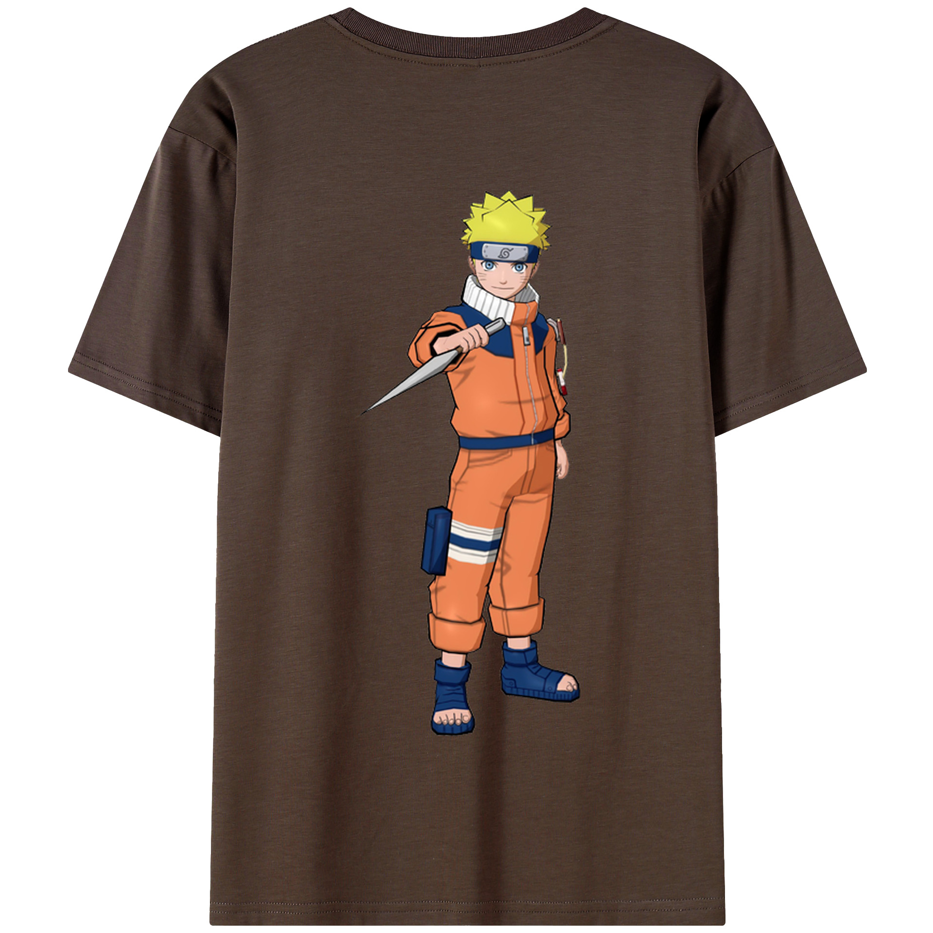 （画像用） NARUTO -ナルト- うずまき ナルト Uzumaki Naruto 綿100％半袖Tシャツ（背面プリント）