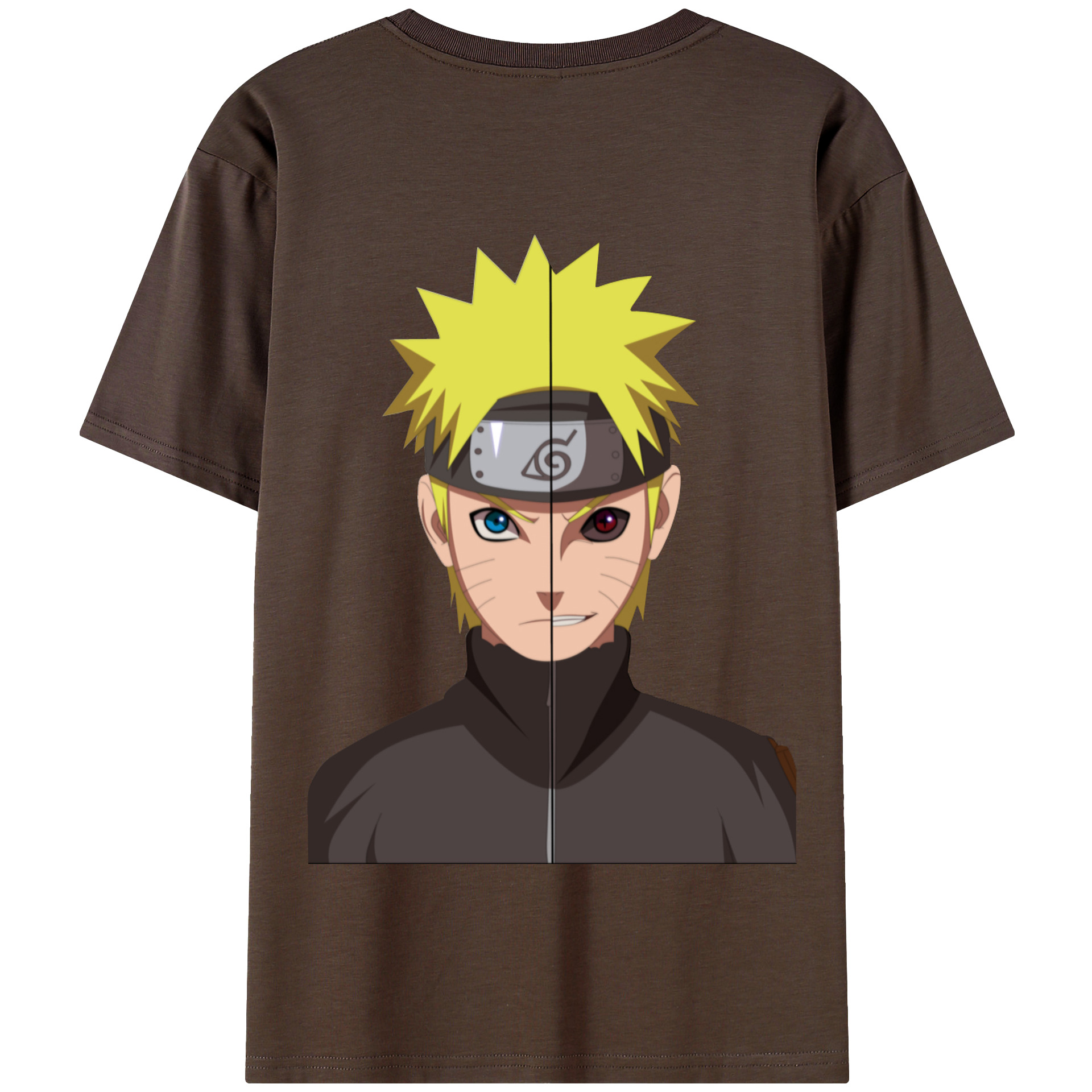 （画像用） NARUTO -ナルト- うずまき ナルト Uzumaki Naruto 綿100％半袖Tシャツ（背面プリント）