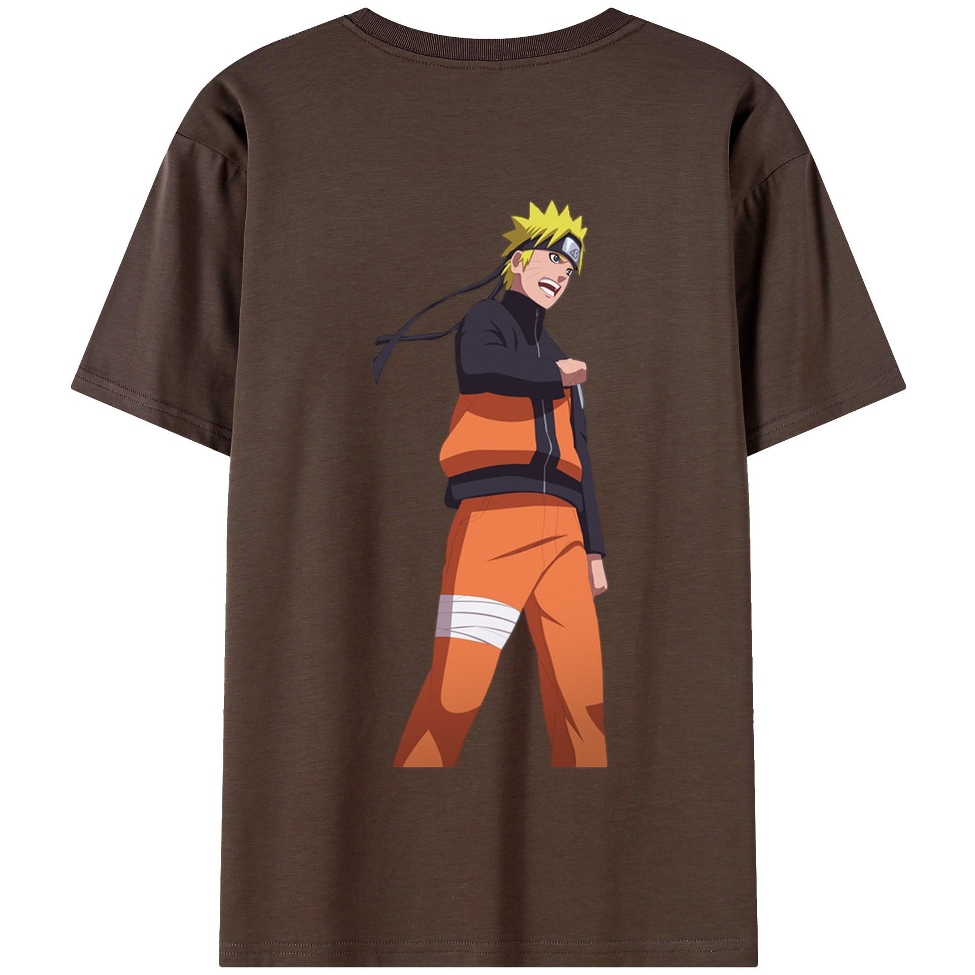 （画像用） NARUTO -ナルト- うずまき ナルト Uzumaki Naruto 綿100％半袖Tシャツ（背面プリント）