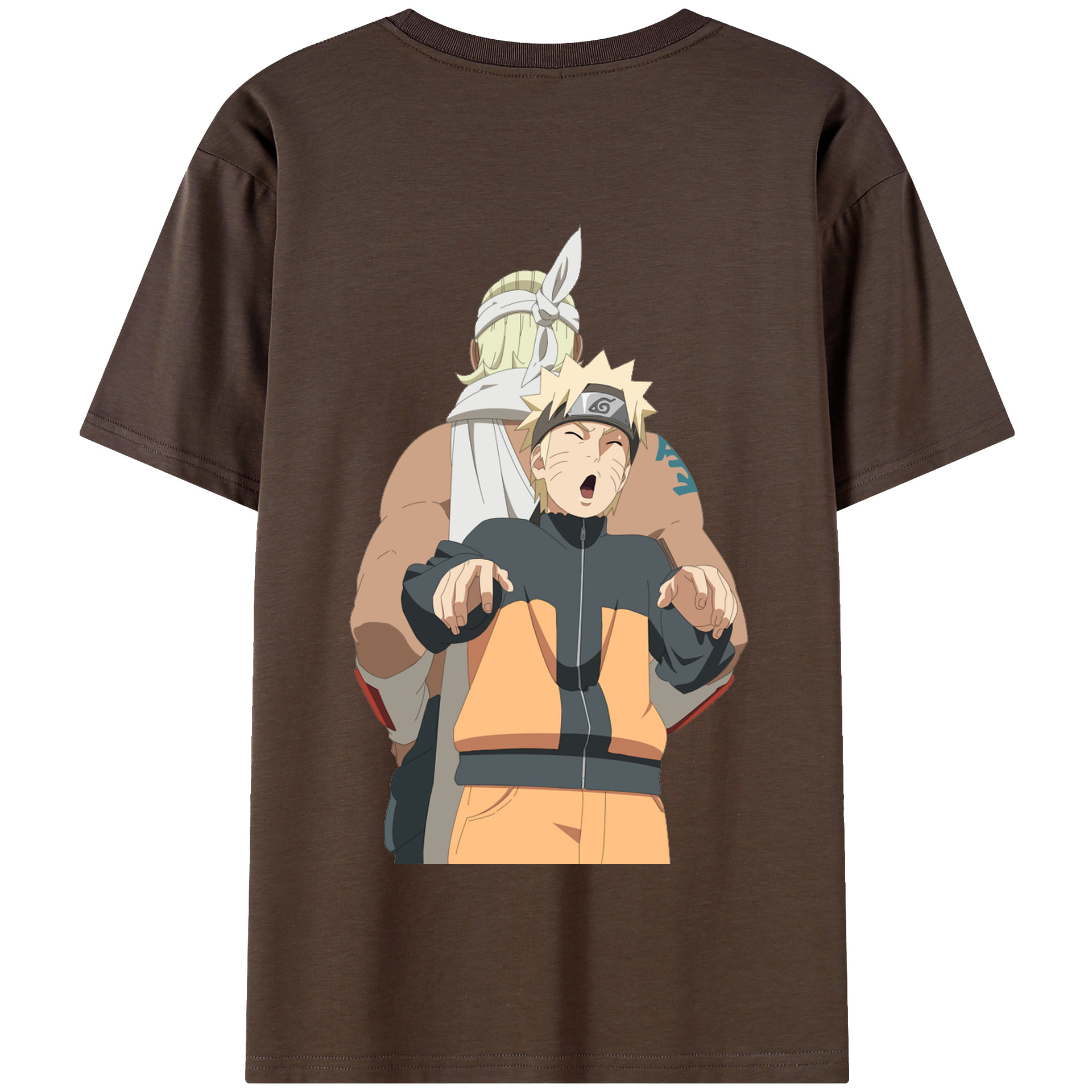 （画像用） NARUTO -ナルト- うずまき ナルト Uzumaki Naruto 綿100％半袖Tシャツ（背面プリント）