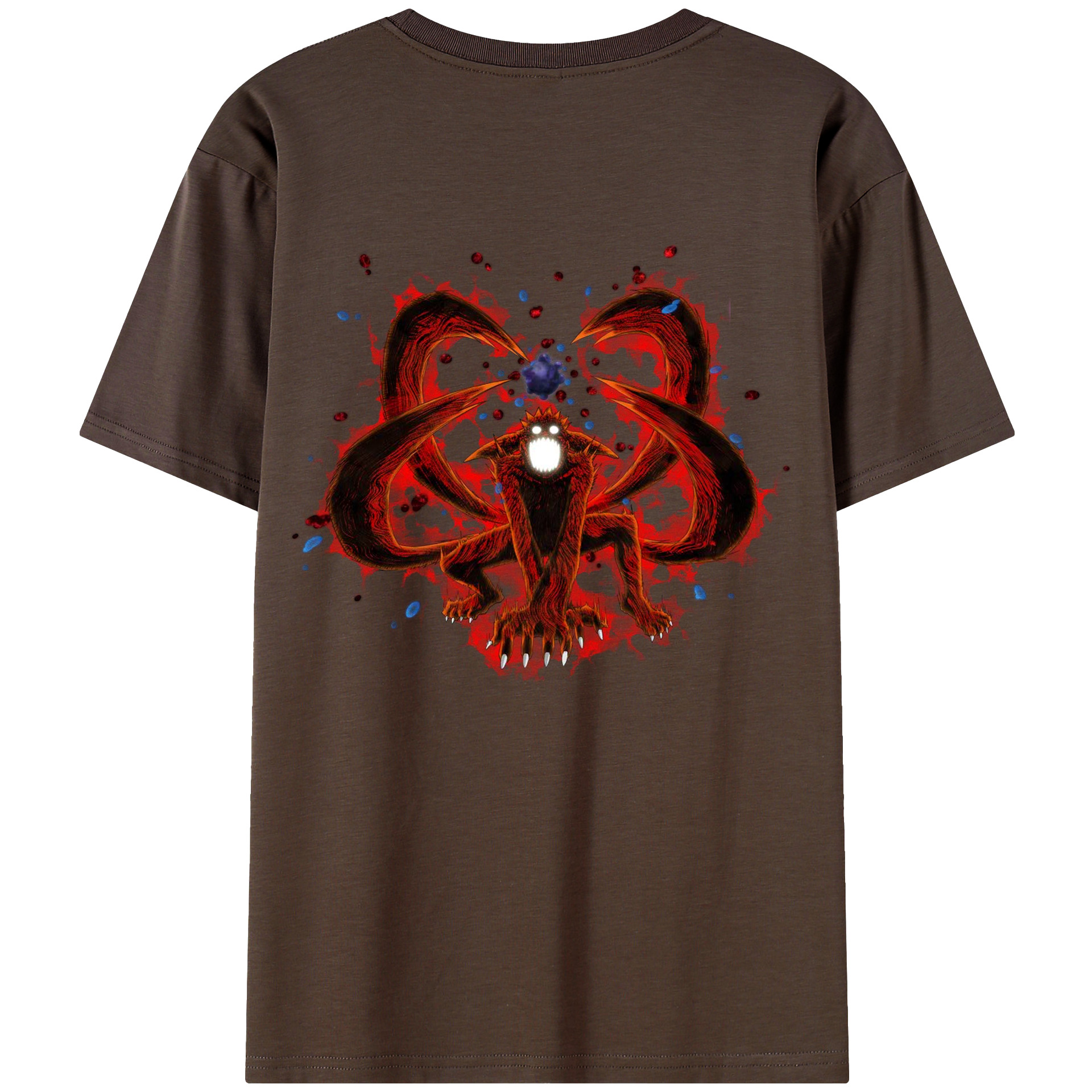 （画像用） NARUTO -ナルト- うずまき ナルト Uzumaki Naruto 綿100％半袖Tシャツ（背面プリント）