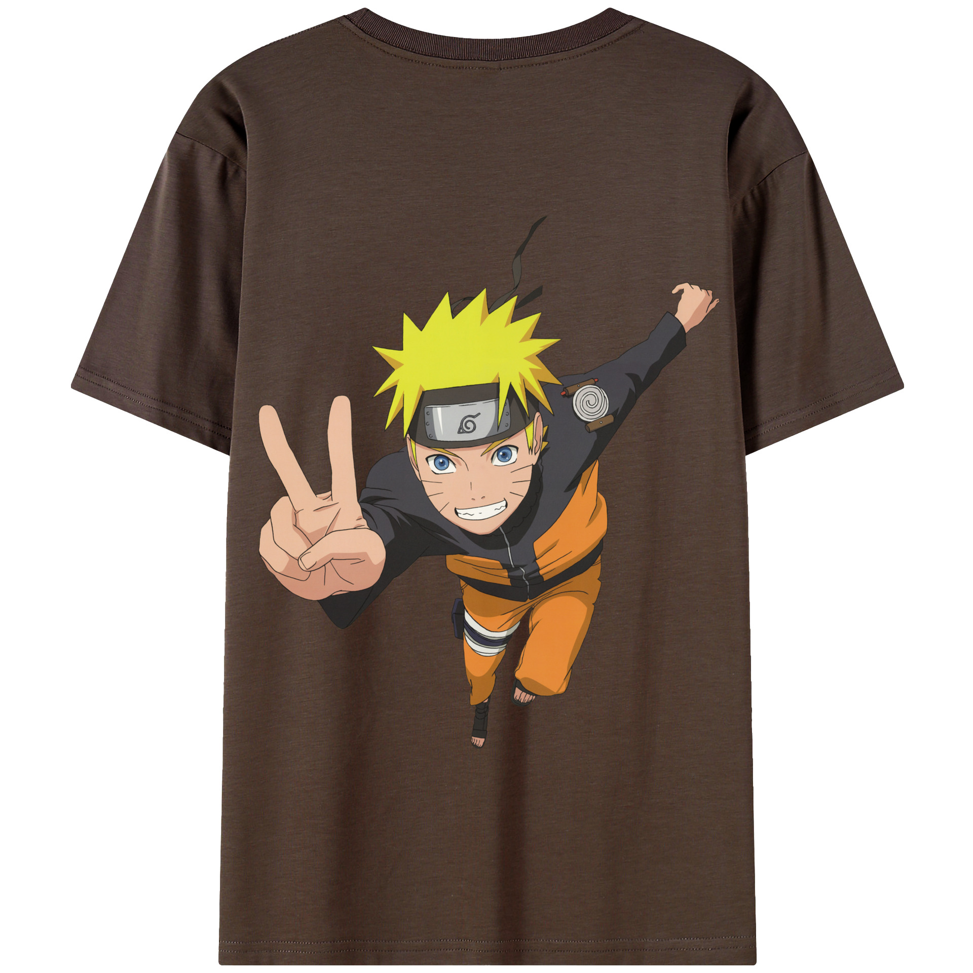 （画像用） NARUTO -ナルト- うずまき ナルト Uzumaki Naruto 綿100％半袖Tシャツ（背面プリント）