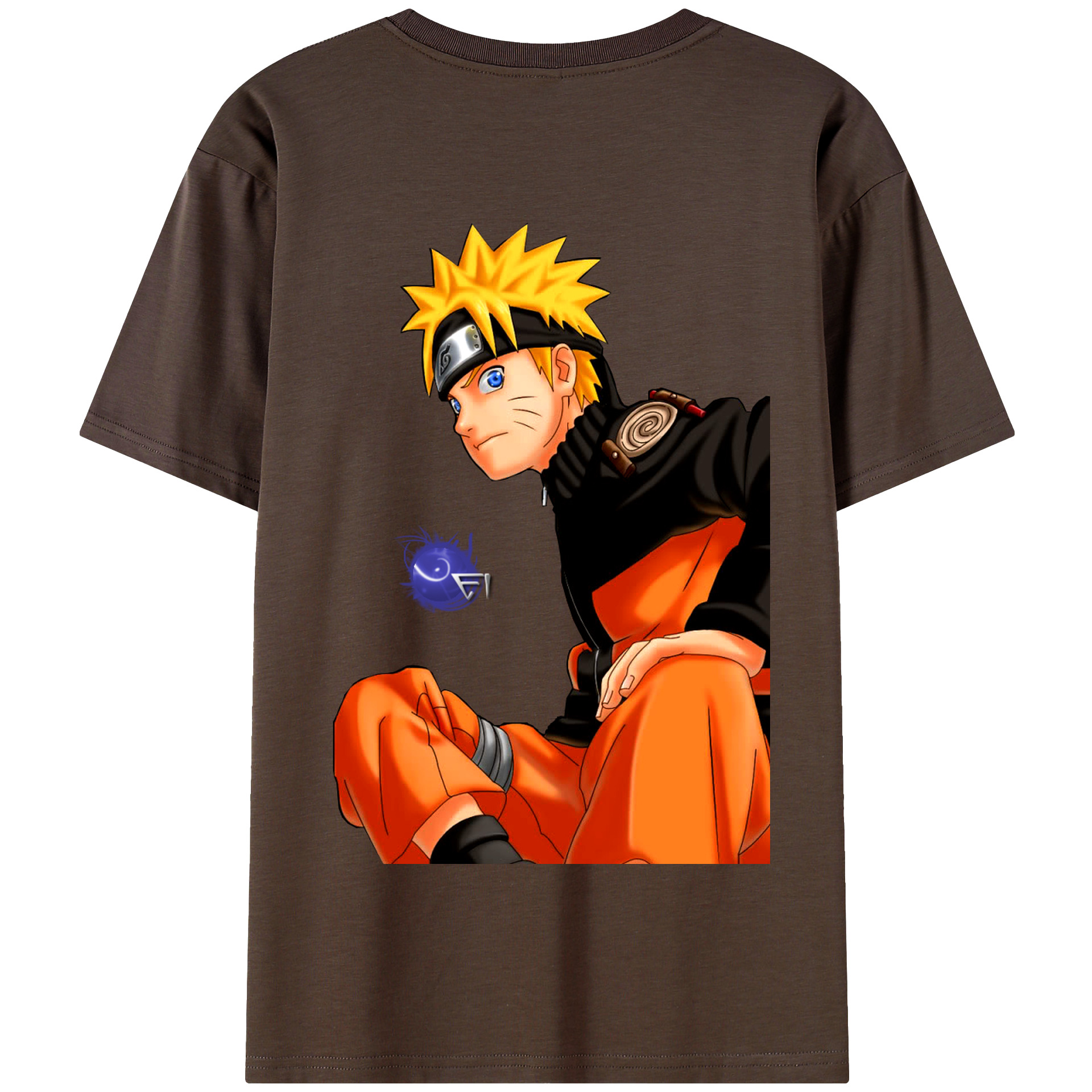 （画像用） NARUTO -ナルト- うずまき ナルト Uzumaki Naruto 綿100％半袖Tシャツ（背面プリント）