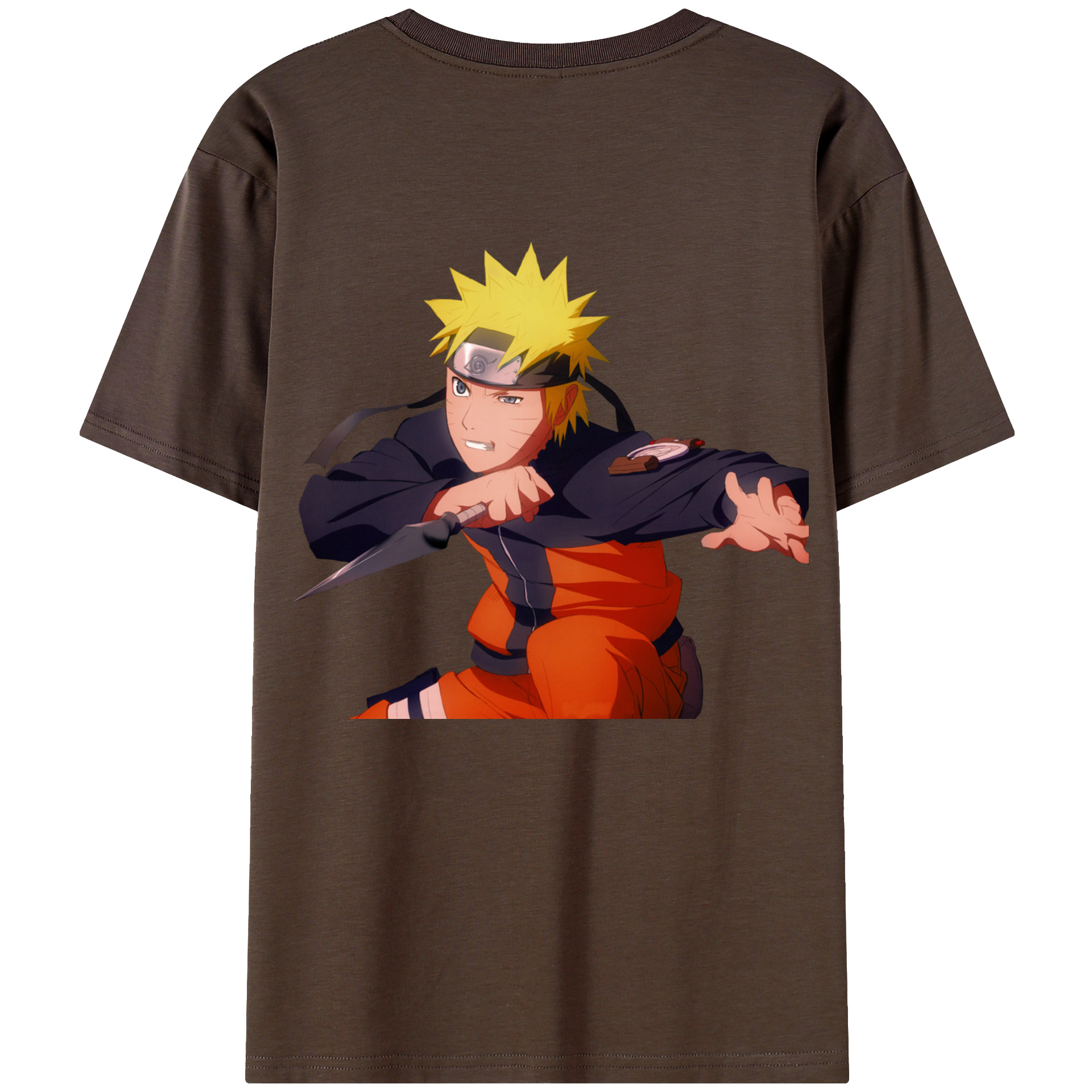 （画像用） NARUTO -ナルト- うずまき ナルト Uzumaki Naruto 綿100％半袖Tシャツ（背面プリント）