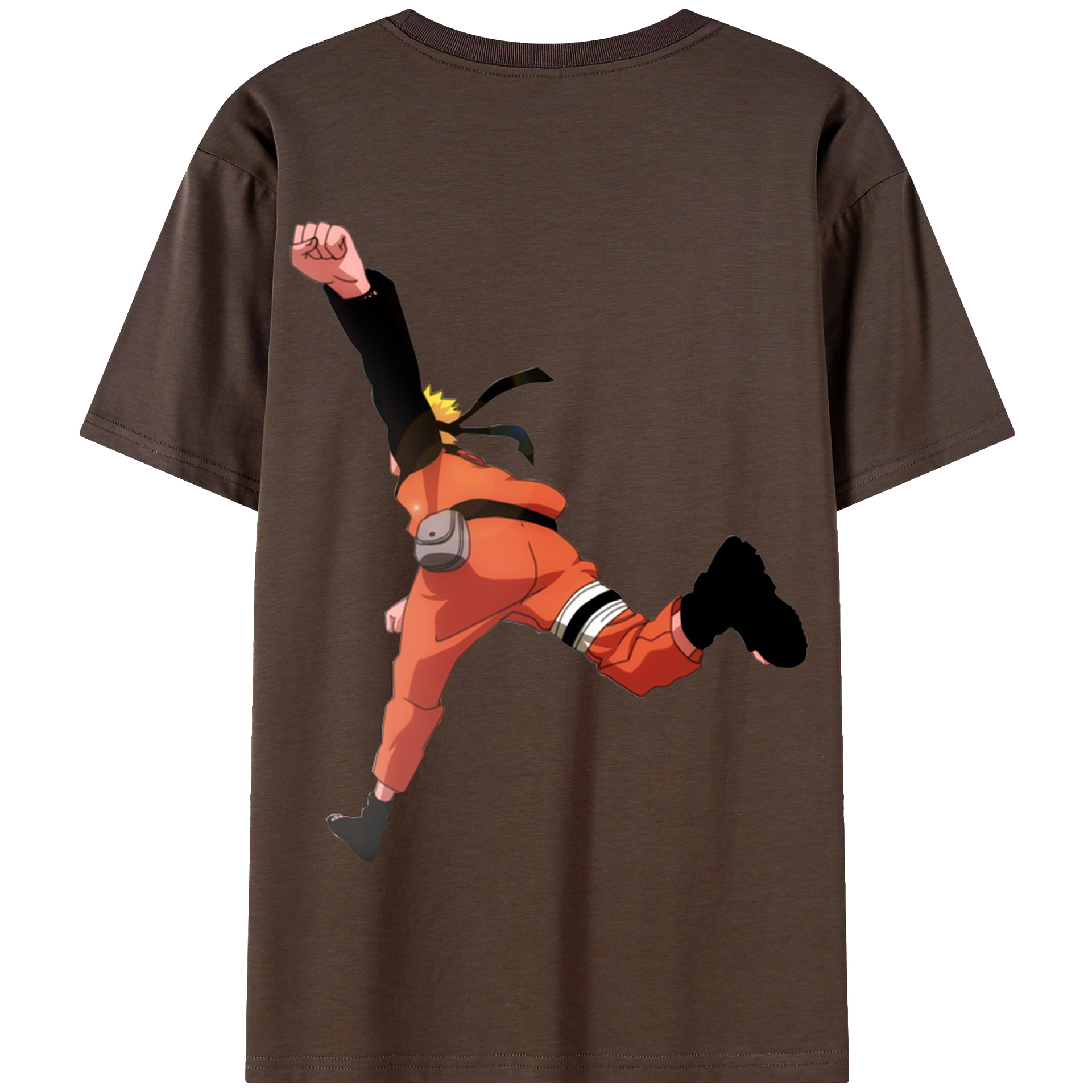 （画像用） NARUTO -ナルト- うずまき ナルト Uzumaki Naruto 綿100％半袖Tシャツ（背面プリント）