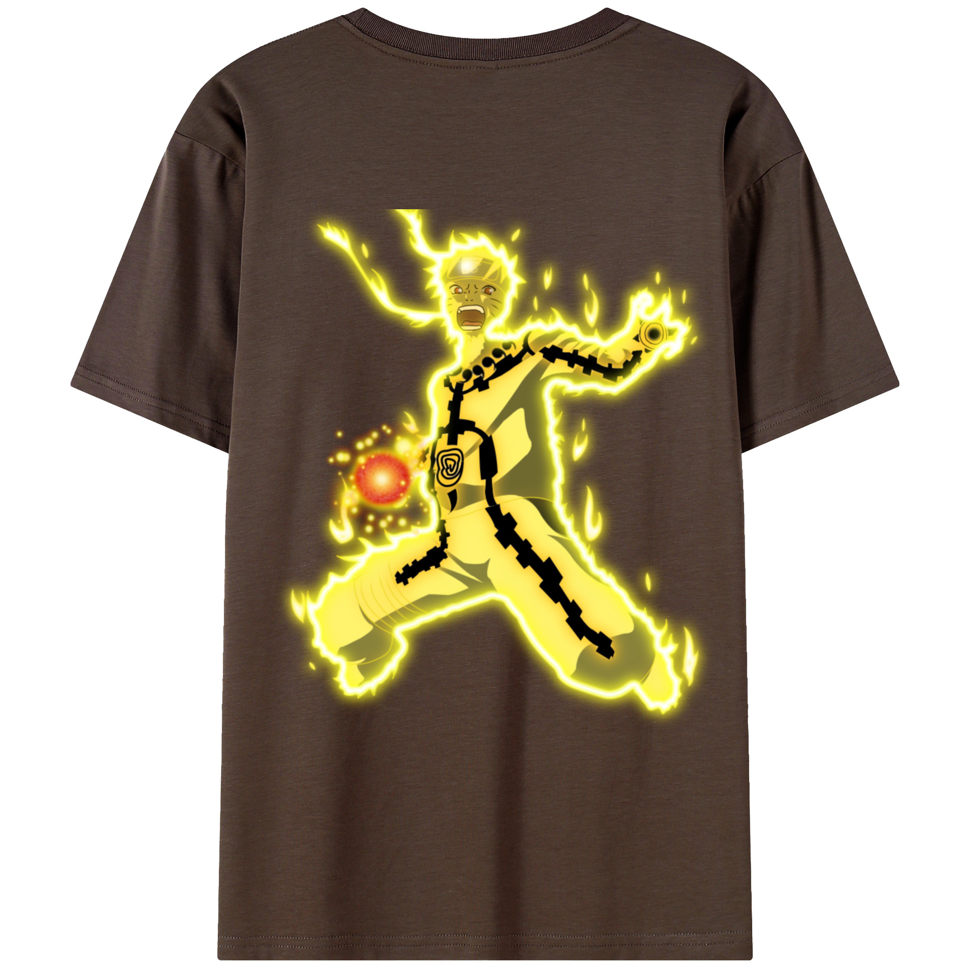 （画像用） NARUTO -ナルト- うずまき ナルト Uzumaki Naruto 綿100％半袖Tシャツ（背面プリント）