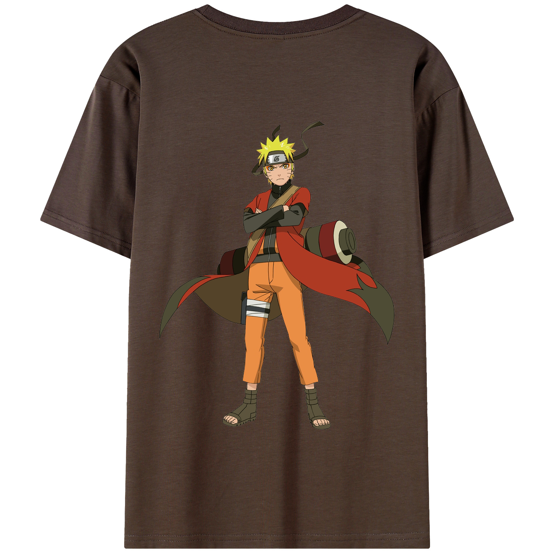 （画像用） NARUTO -ナルト- うずまき ナルト Uzumaki Naruto 綿100％半袖Tシャツ（背面プリント）
