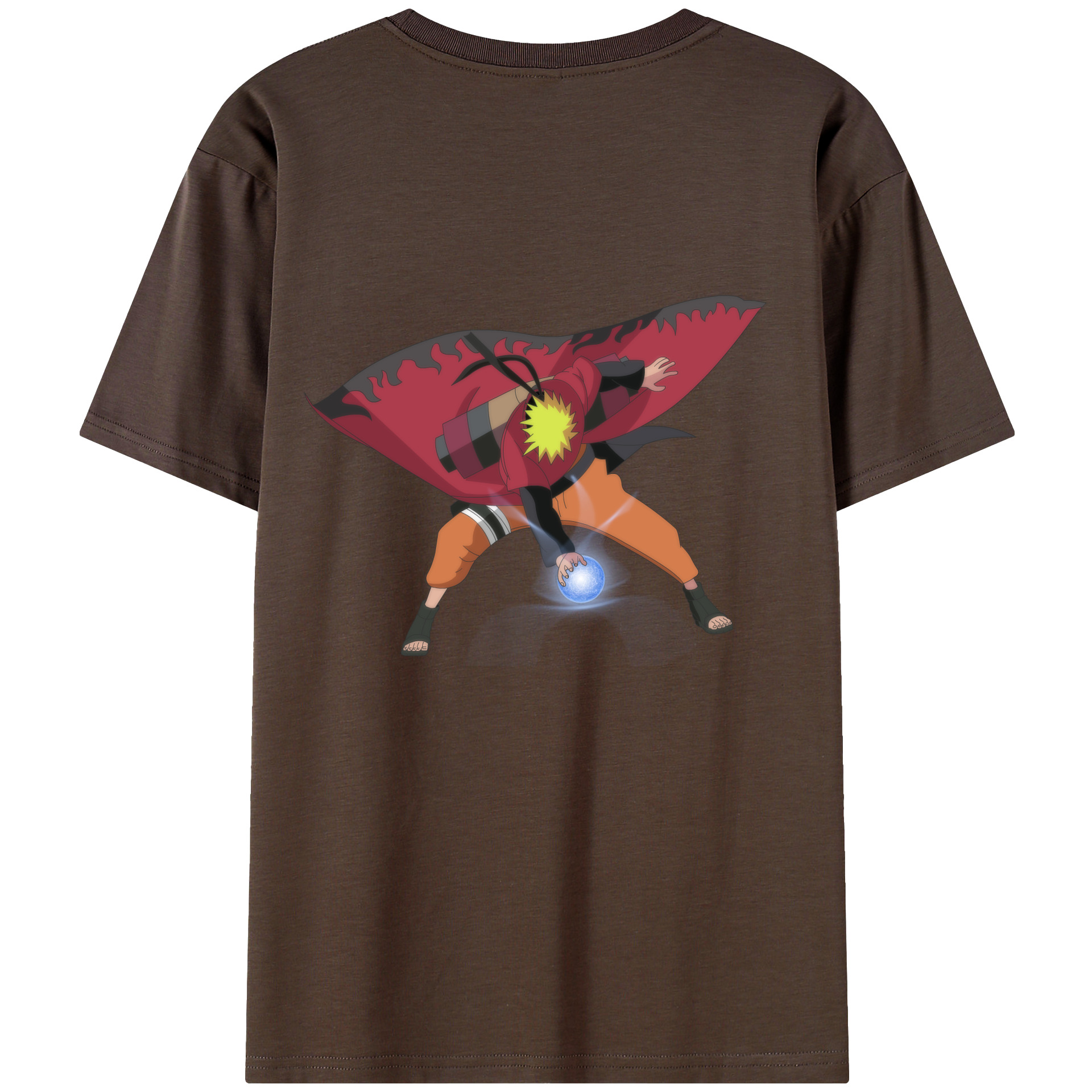 （画像用） NARUTO -ナルト- うずまき ナルト Uzumaki Naruto 綿100％半袖Tシャツ（背面プリント）