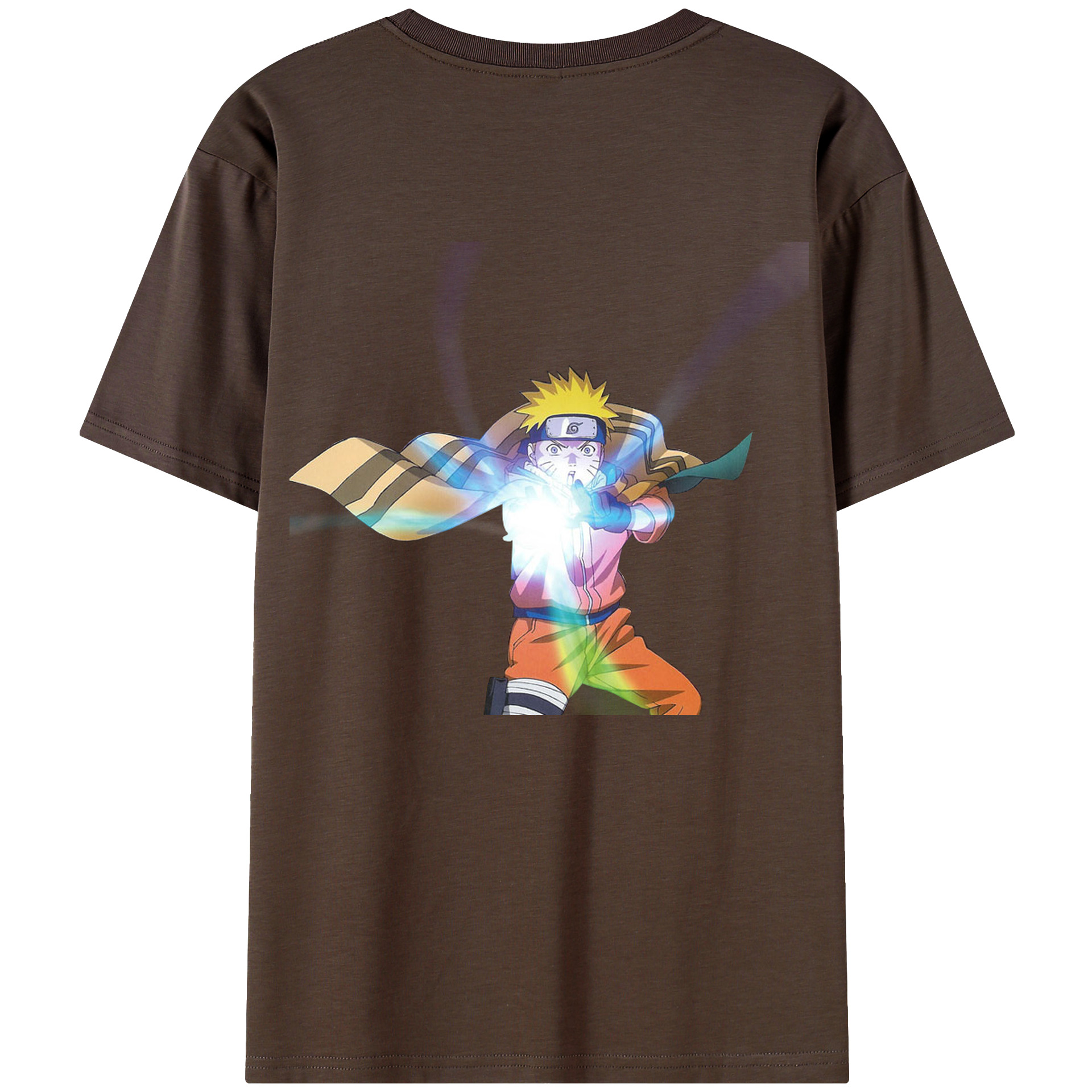（画像用） NARUTO -ナルト- うずまき ナルト Uzumaki Naruto 綿100％半袖Tシャツ（背面プリント）