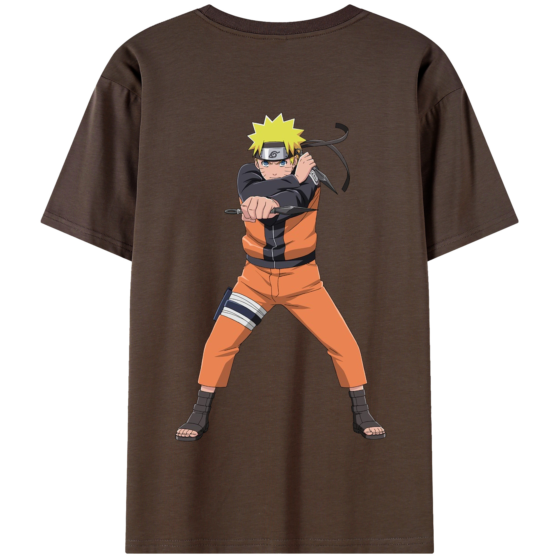 （画像用） NARUTO -ナルト- うずまき ナルト Uzumaki Naruto 綿100％半袖Tシャツ（背面プリント）