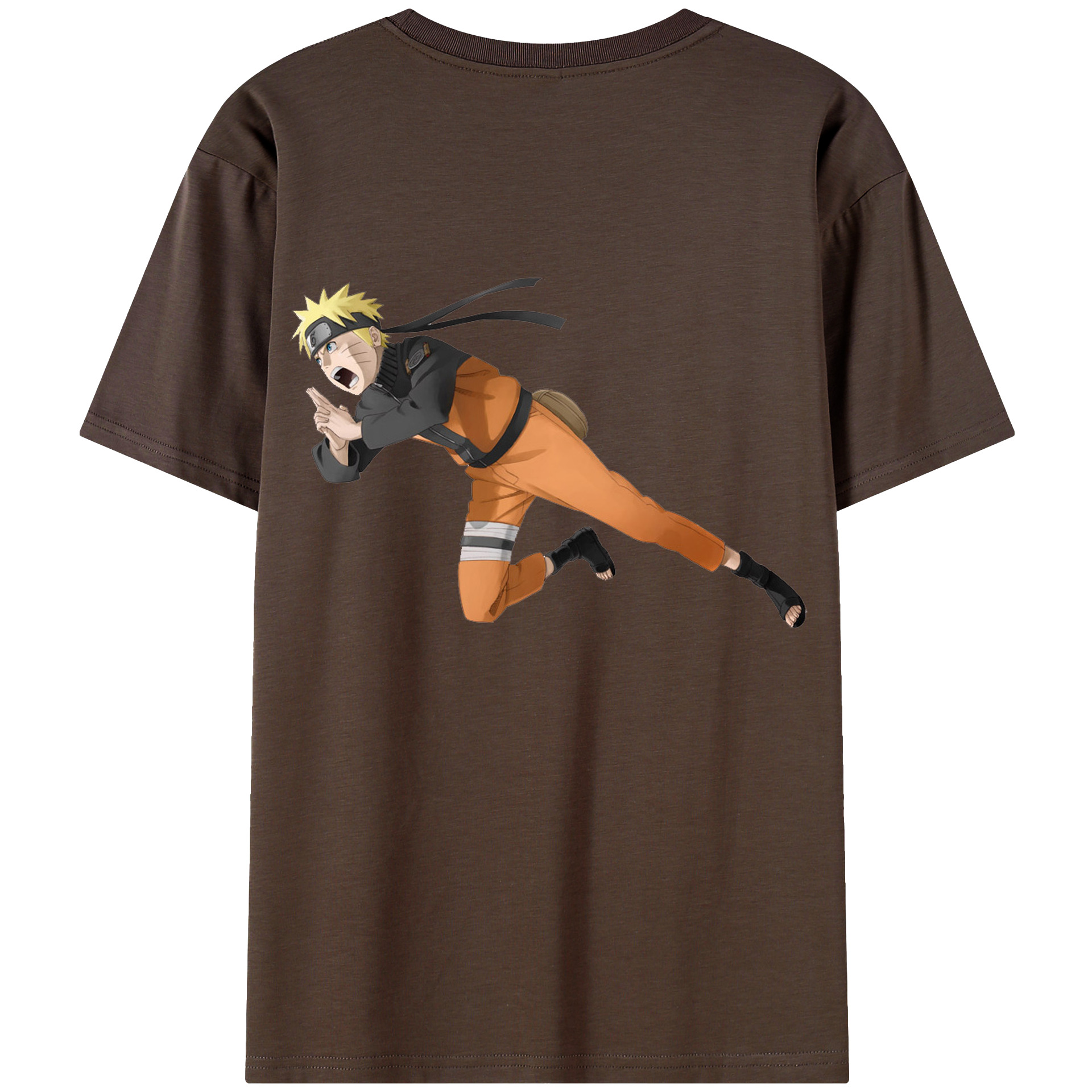 （画像用） NARUTO -ナルト- うずまき ナルト Uzumaki Naruto 綿100％半袖Tシャツ（背面プリント）