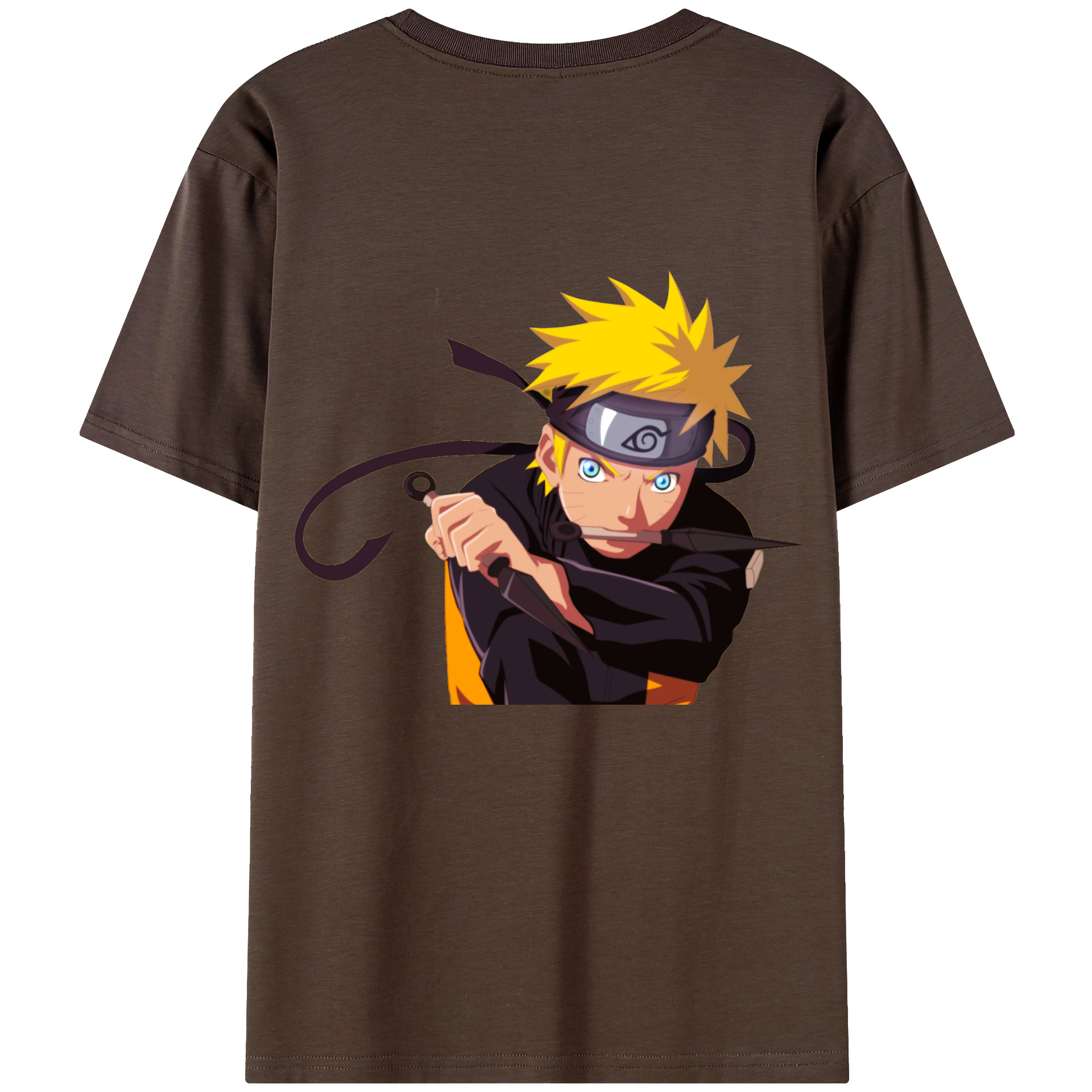（画像用） NARUTO -ナルト- うずまき ナルト Uzumaki Naruto 綿100％半袖Tシャツ（背面プリント）