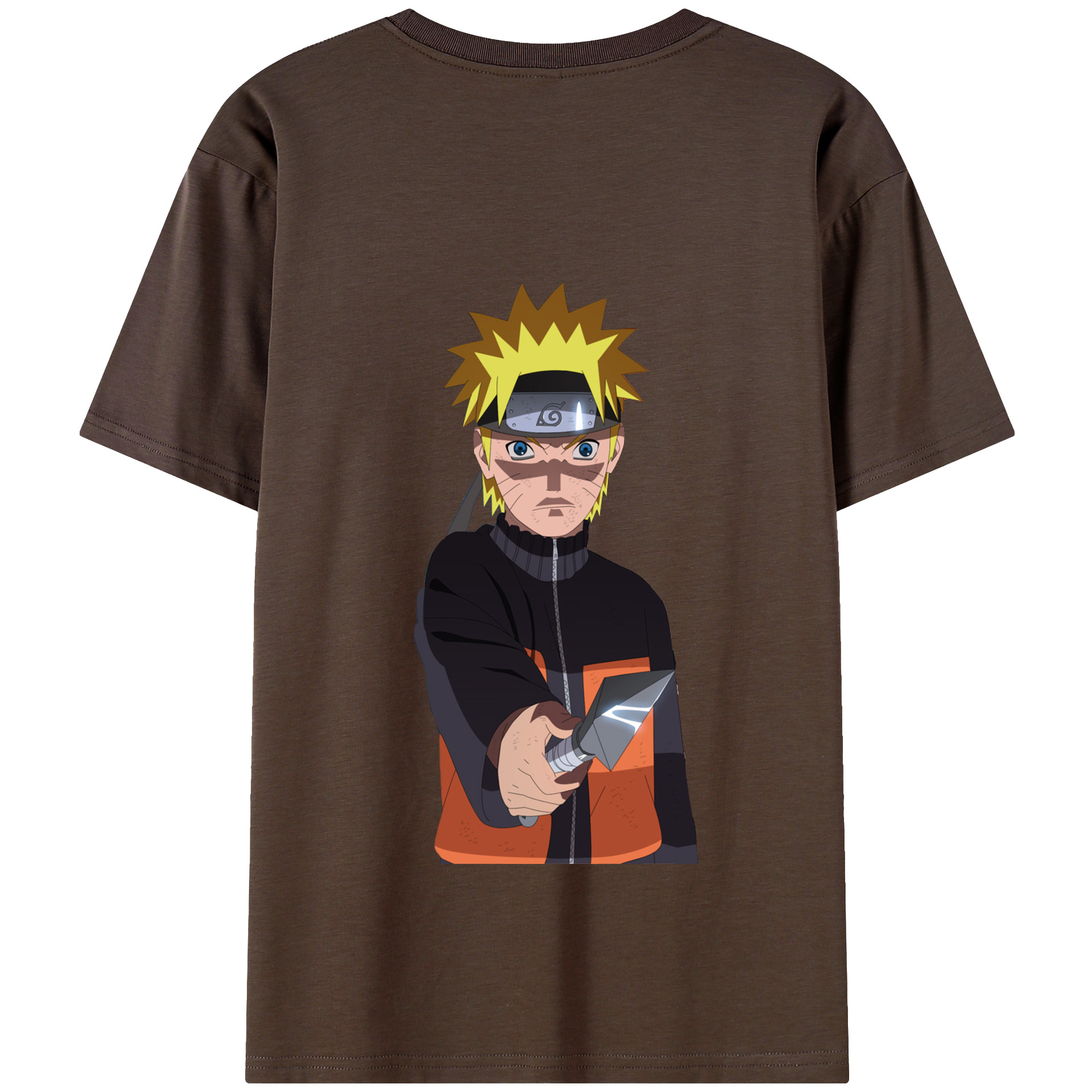 （画像用） NARUTO -ナルト- うずまき ナルト Uzumaki Naruto 綿100％半袖Tシャツ（背面プリント）