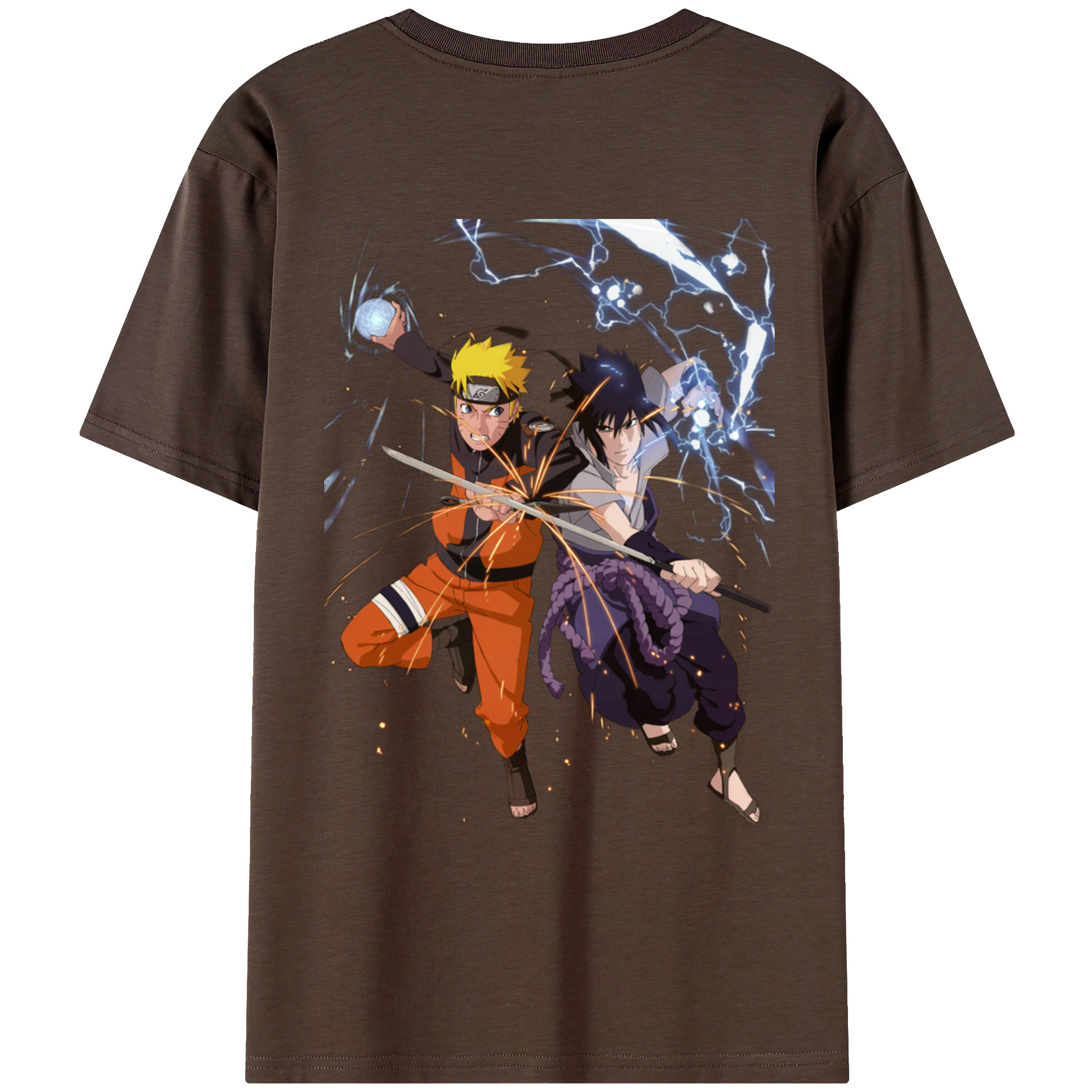 （画像用） NARUTO -ナルト- うずまき ナルト Uzumaki Naruto 綿100％半袖Tシャツ（背面プリント）