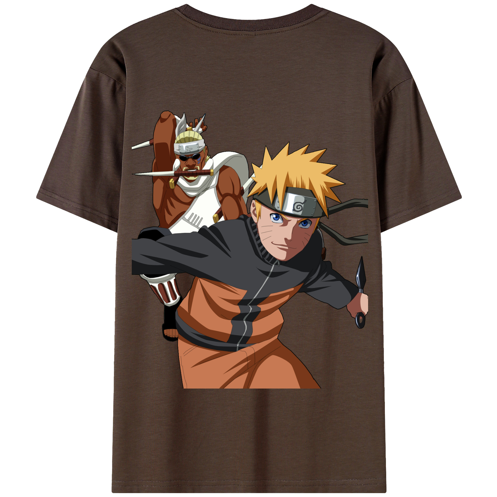 （画像用） NARUTO -ナルト- うずまき ナルト Uzumaki Naruto 綿100％半袖Tシャツ（背面プリント）