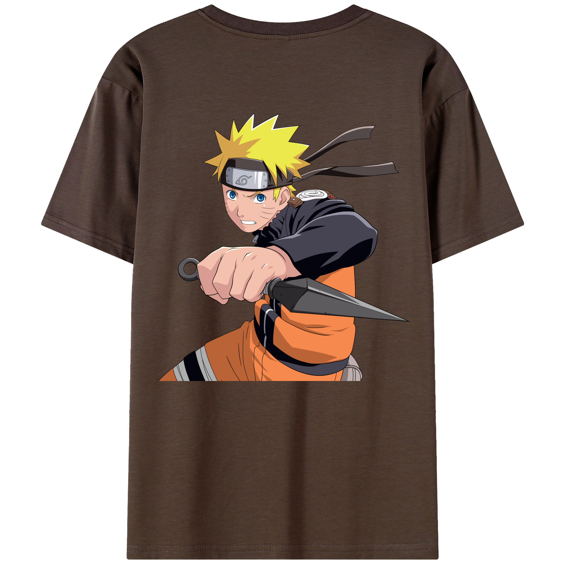 （画像用） NARUTO -ナルト- うずまき ナルト Uzumaki Naruto 綿100％半袖Tシャツ（背面プリント）